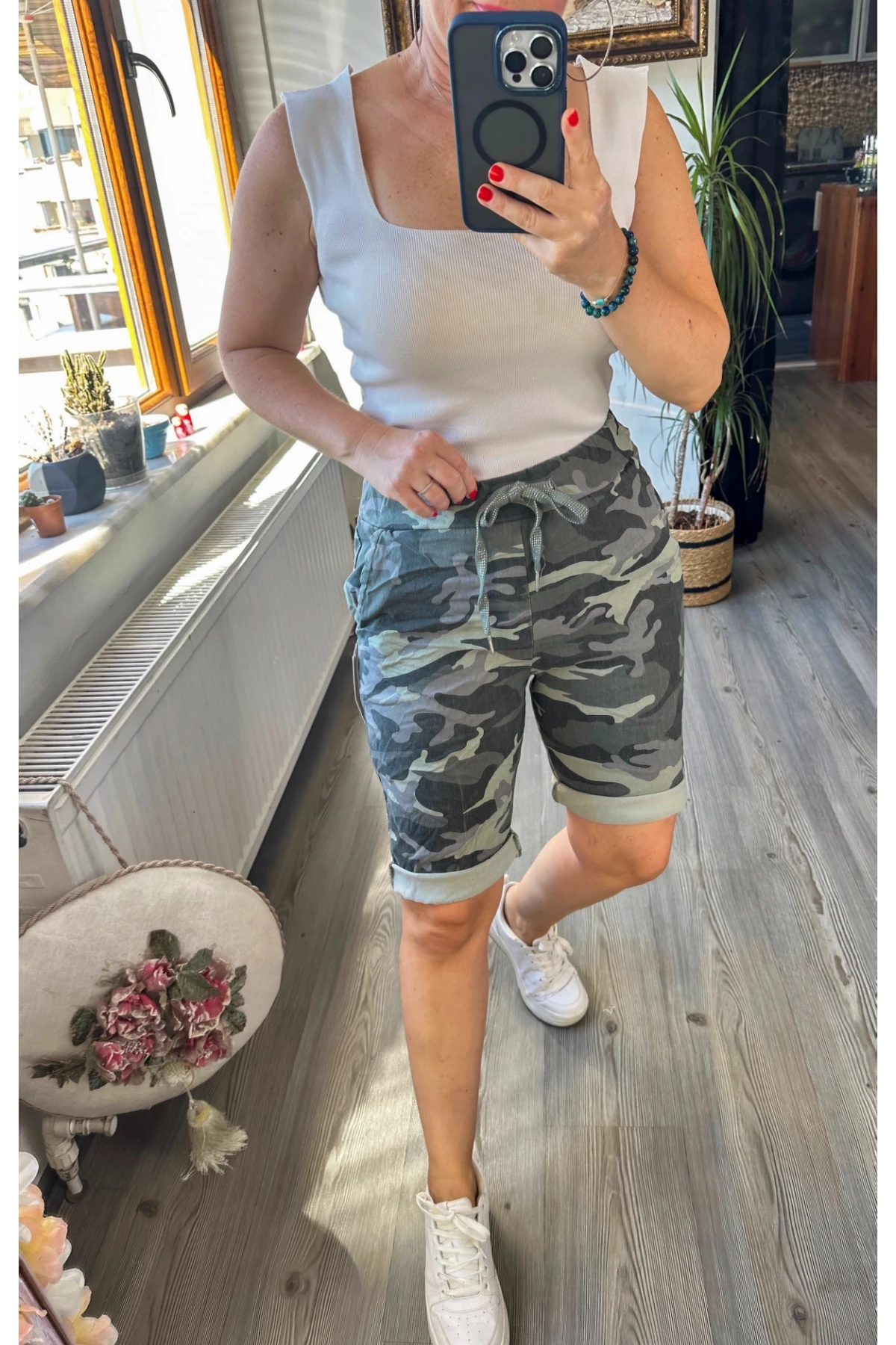 Vito İtalyan Kamuflaj Haki Yeşil Şort