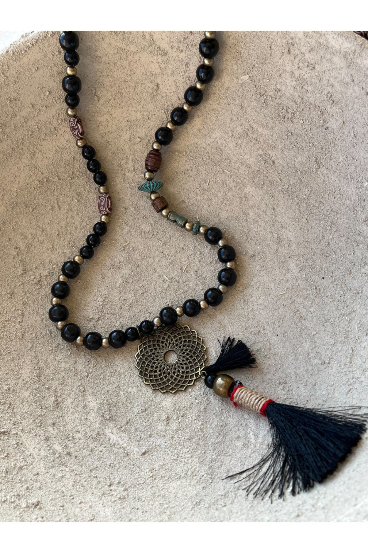 Black Ziko Tahta Tasarım Kolye