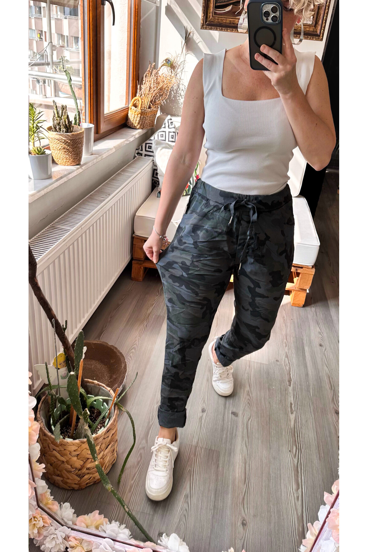 Lazza İtalyan Sihirli Kamuflaj Pantolon Gri