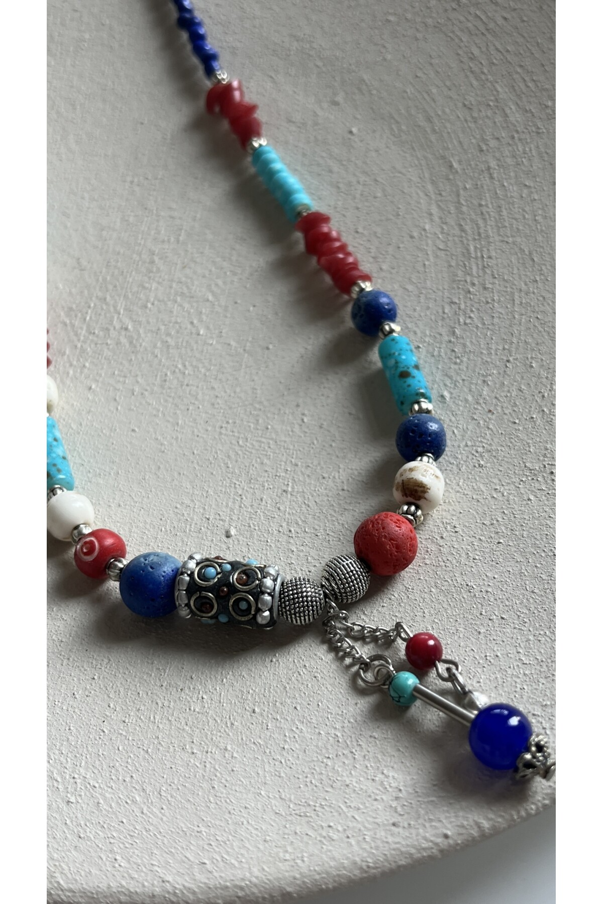 Alom Doğal Taş Etnik Kolye