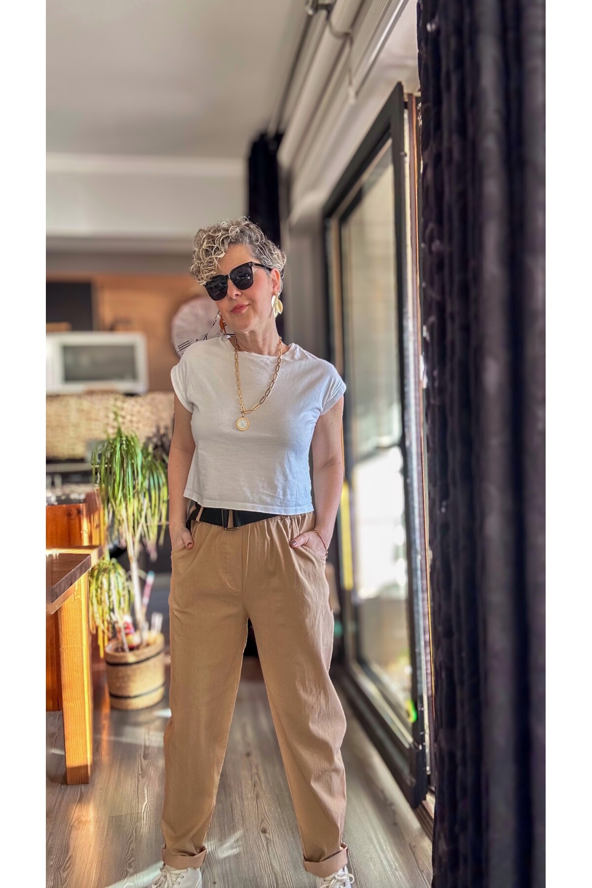 Capello İtalyan Balon Kemerli Pantolon Camel