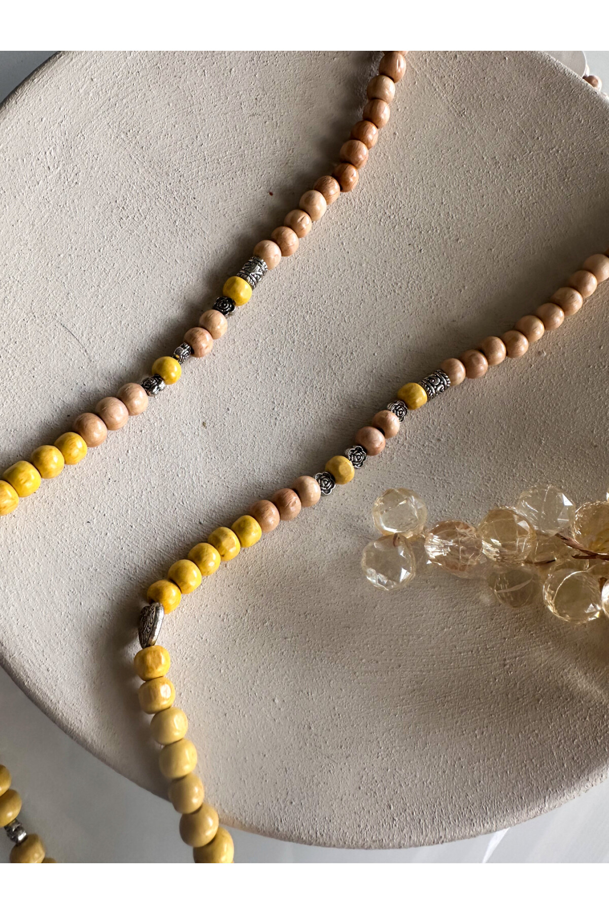 Etica Yusufcuk Tahta Tasarım Renkli Kolye 11