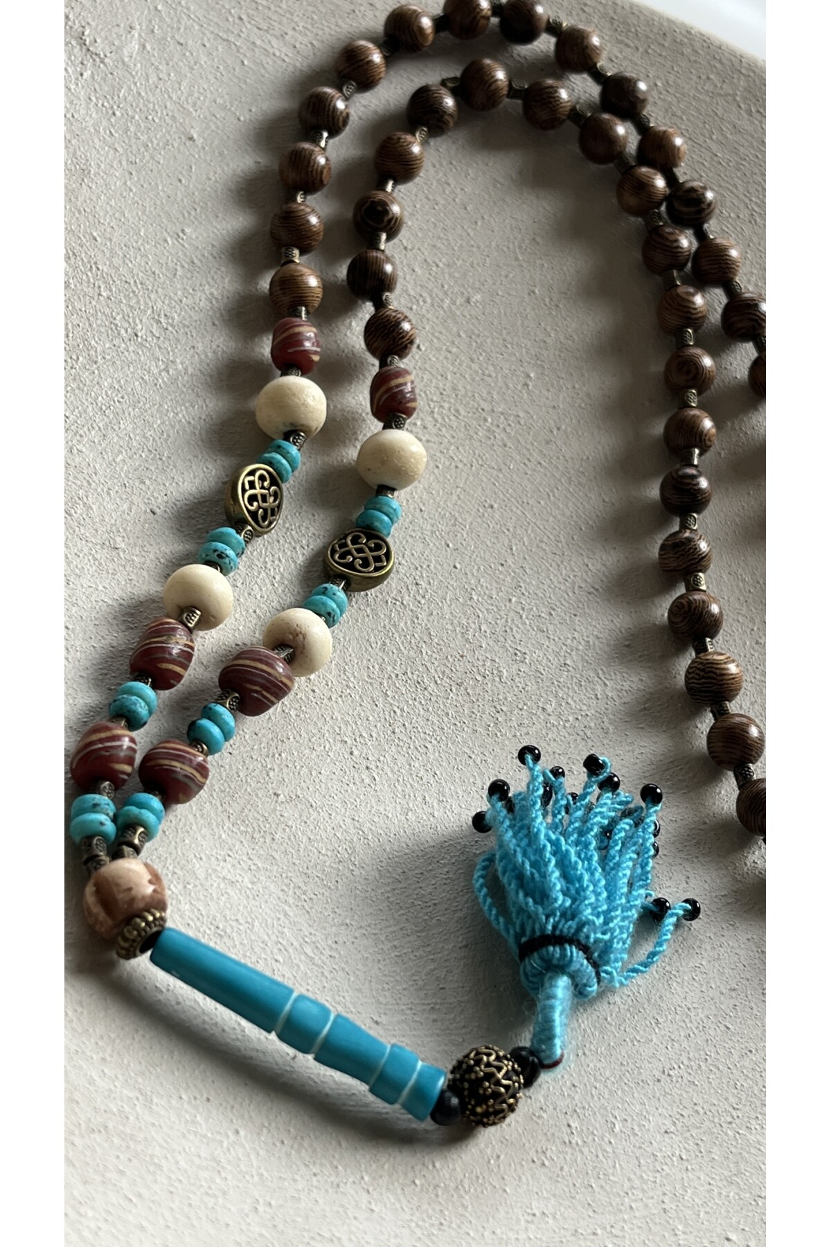 Fenyo Doğal Etnik Taş Kolye