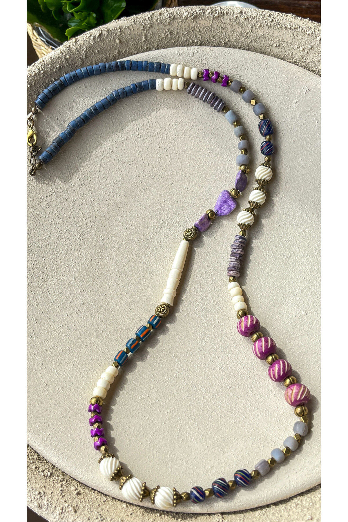 Gemz Doğal Taş Etnik Kolye