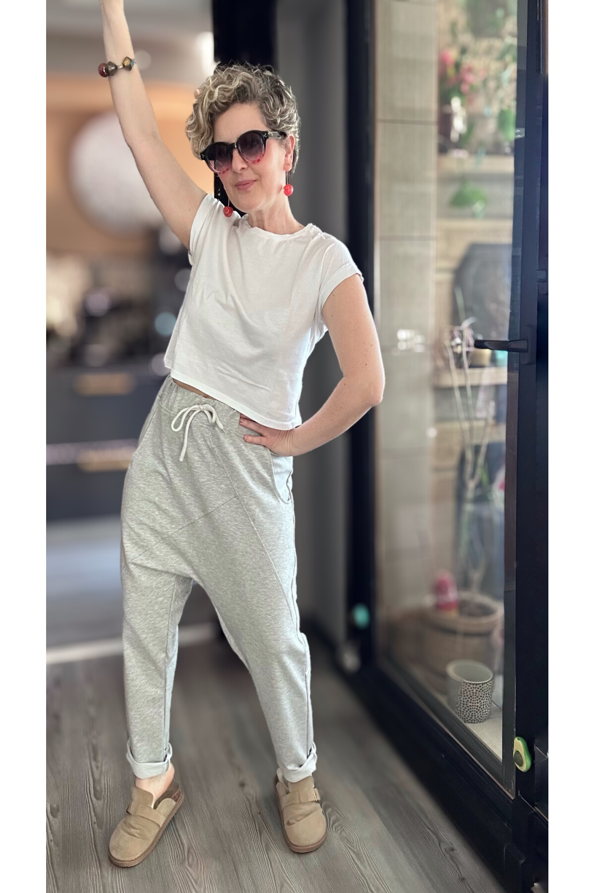 Jazy Tasarım Şalvar Pantolon Gri