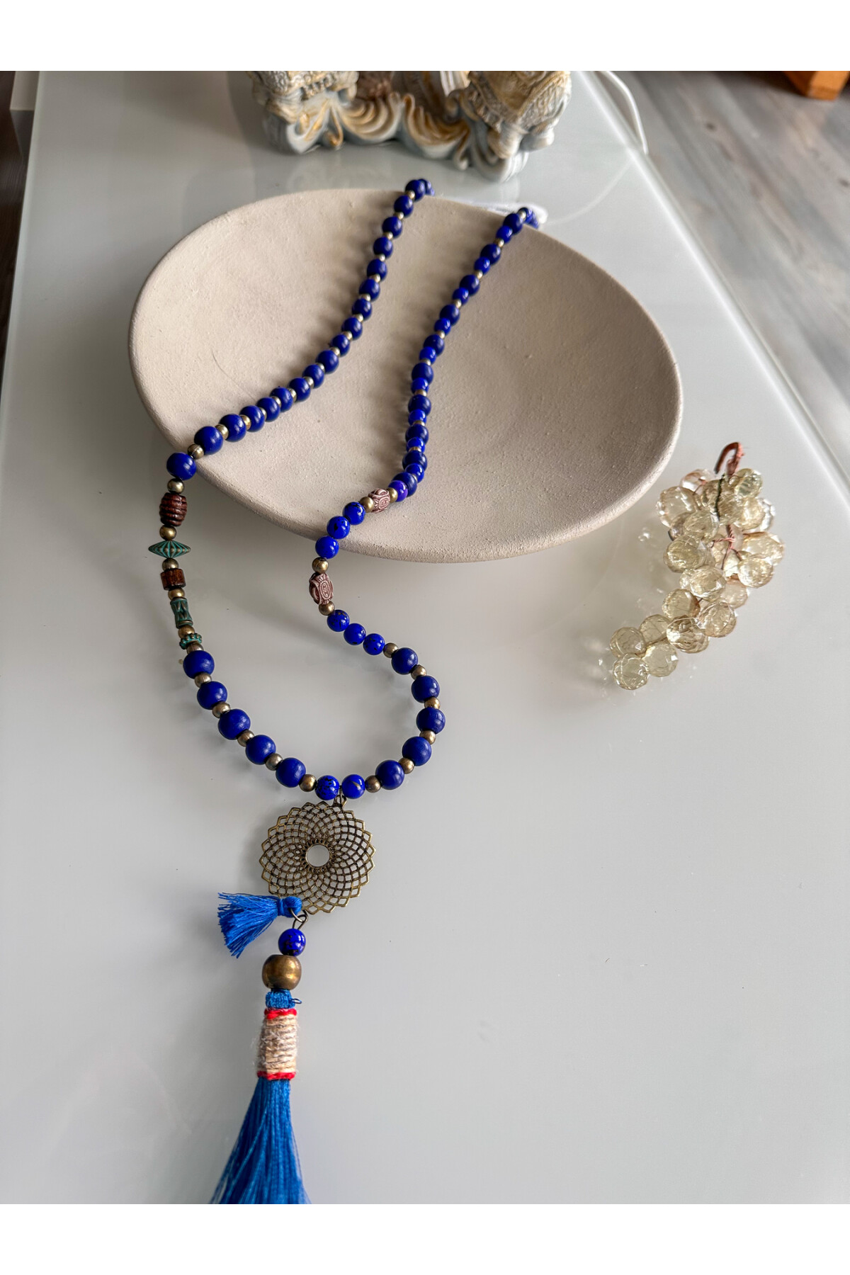 Kiwi Saks Tahta Tasarım Kolye