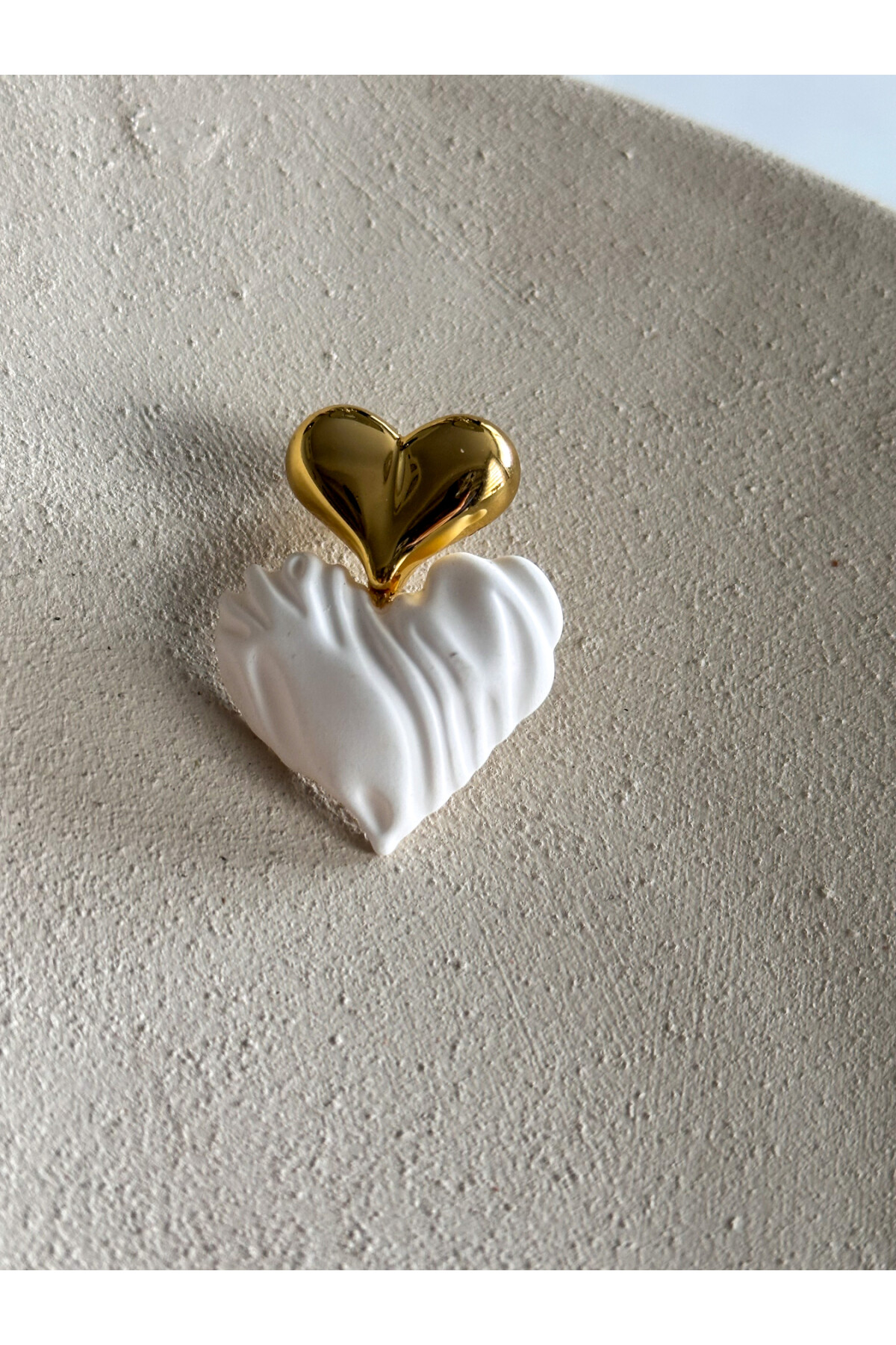 Lanci Love Akrilik Küpe Beyaz