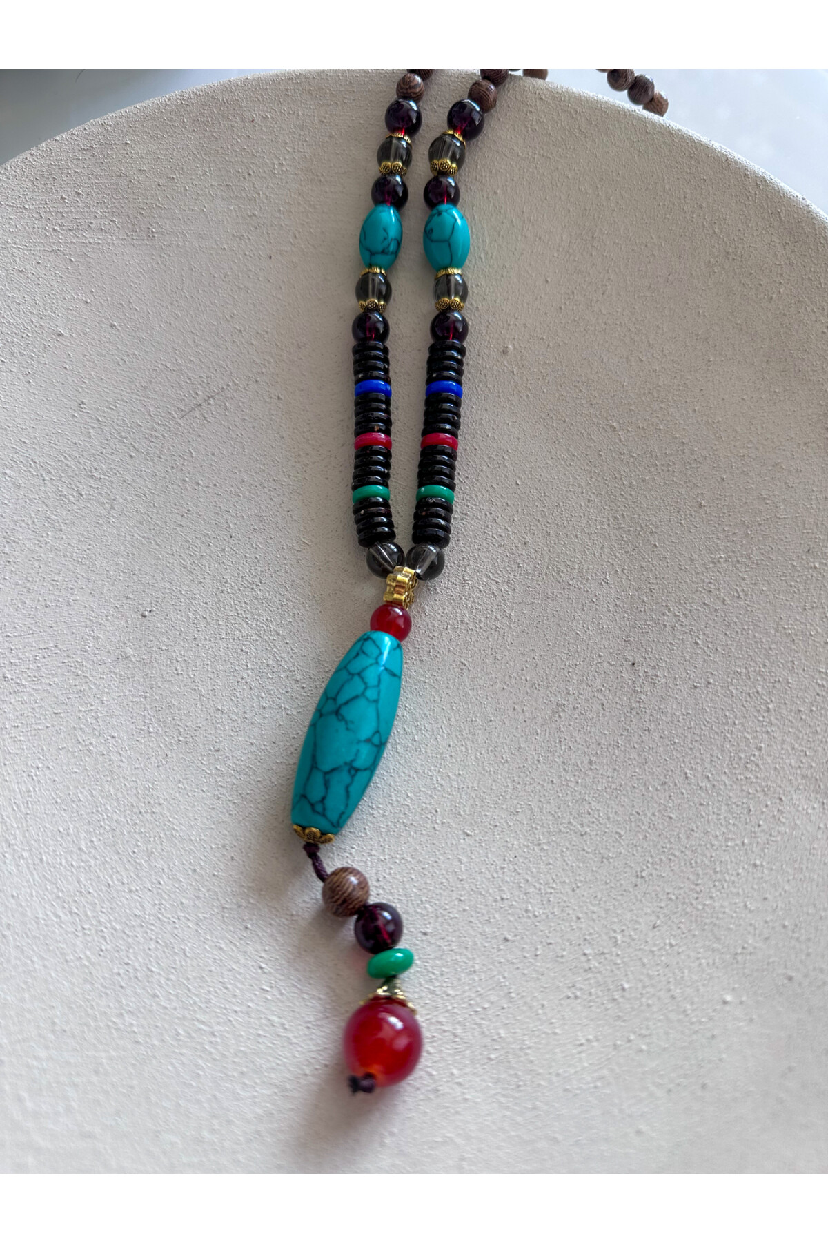 Leze Doğal Taş Etnik Kolye