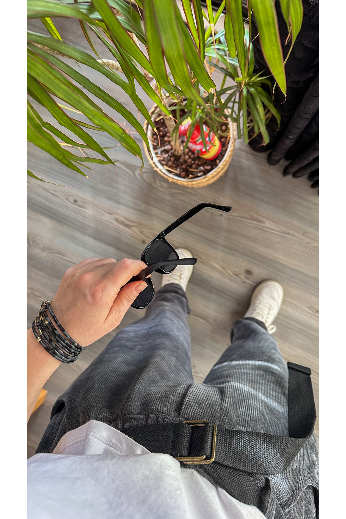 Luppo İtalyan Şönil Kemerli Havuç Pantolon Antrasit