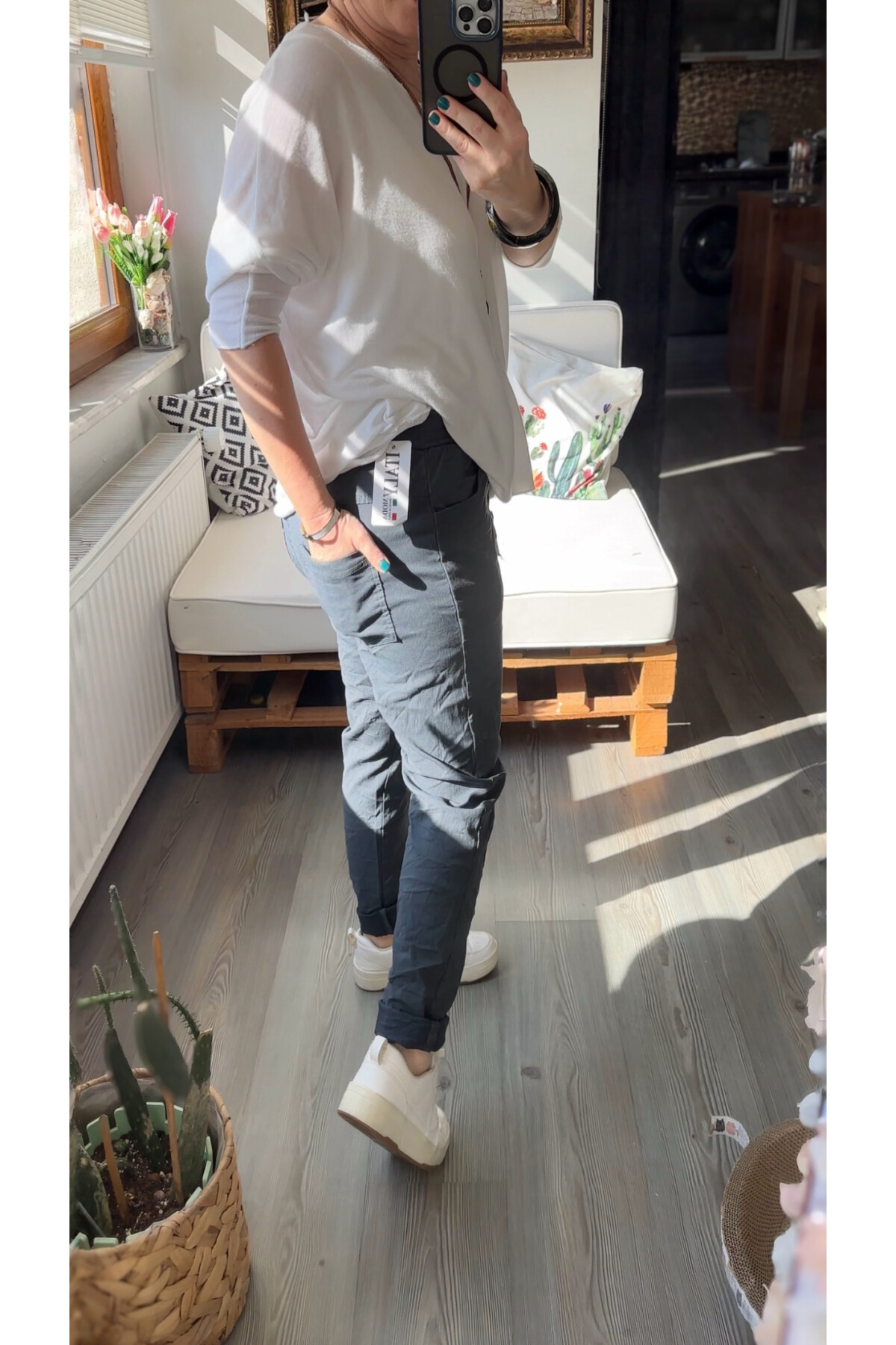 Nino İtalyan Sihirli Pantolon Gri