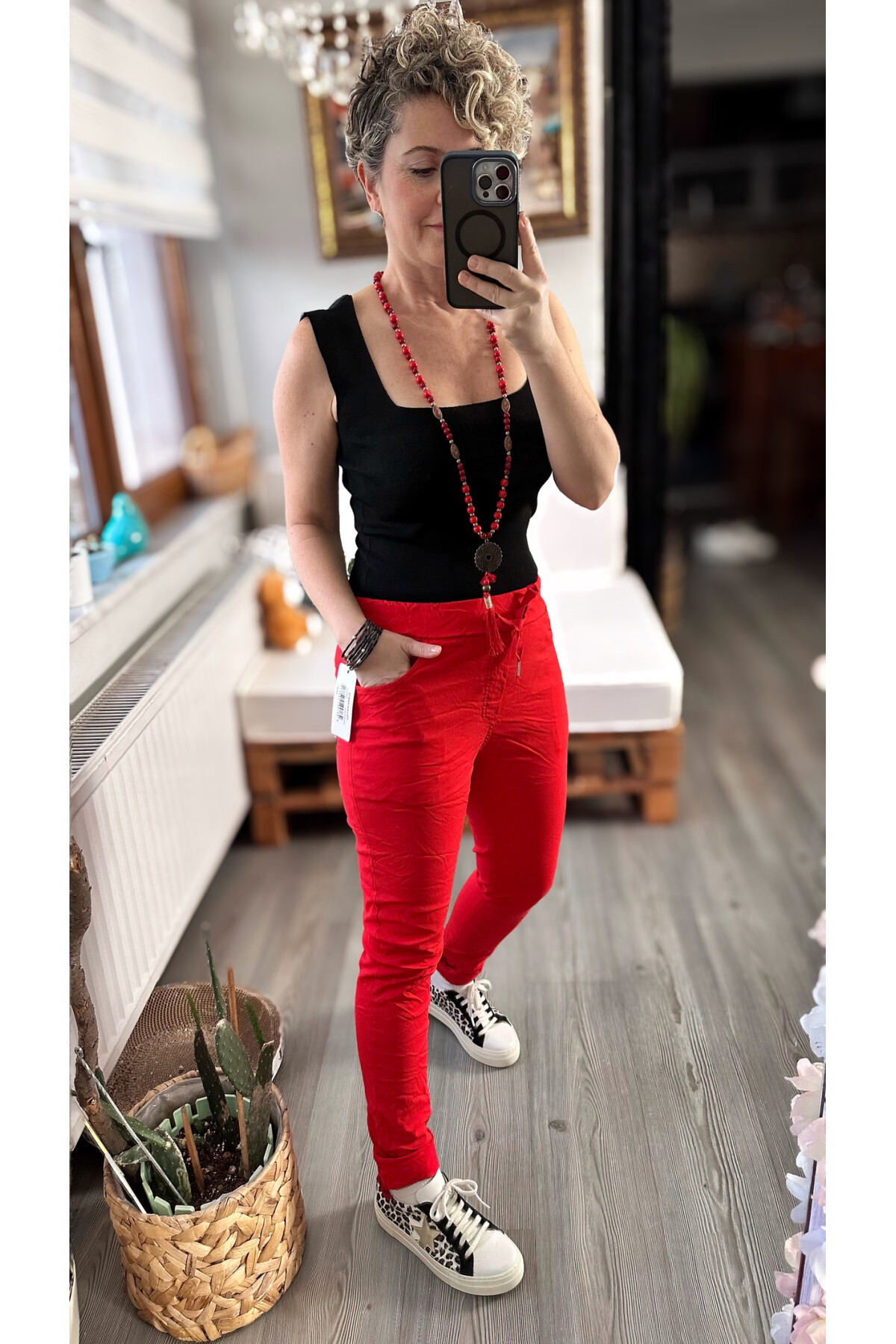 Nino İtalyan Sihirli Pantolon Kırmızı