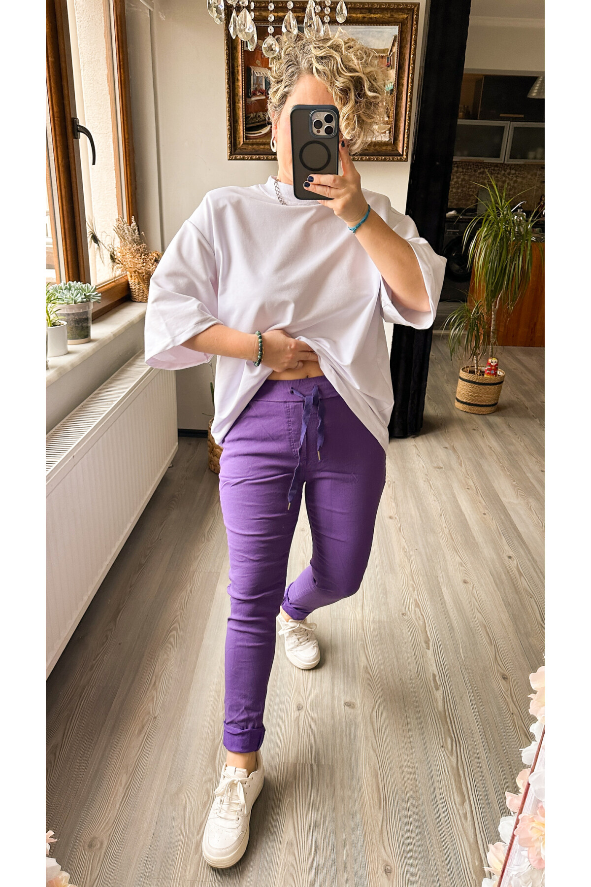 Nino İtalyan Sihirli Pantolon Mor