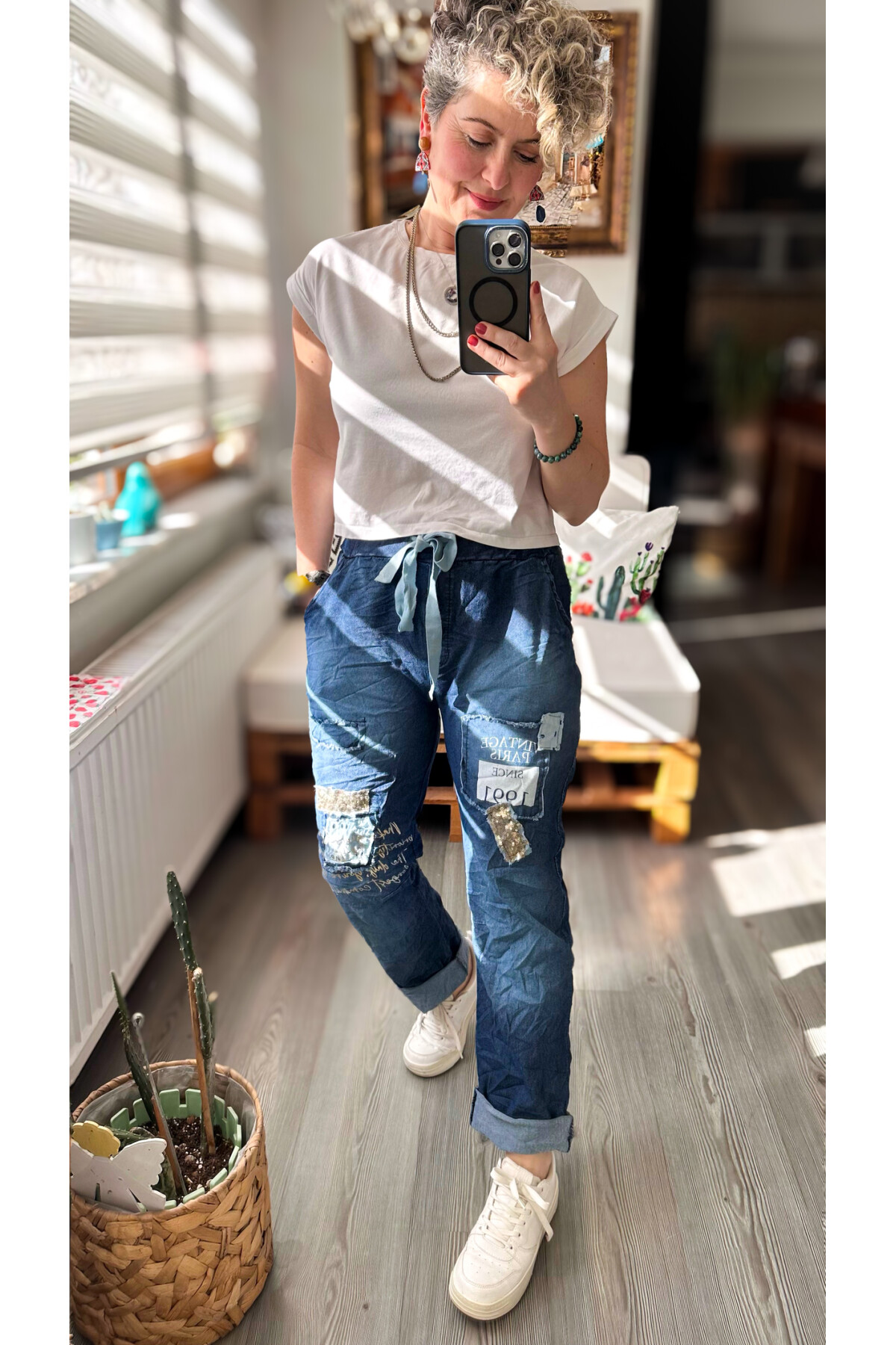 Nox İtalyan Pul Payet Detay Likralı Jean Pantolon