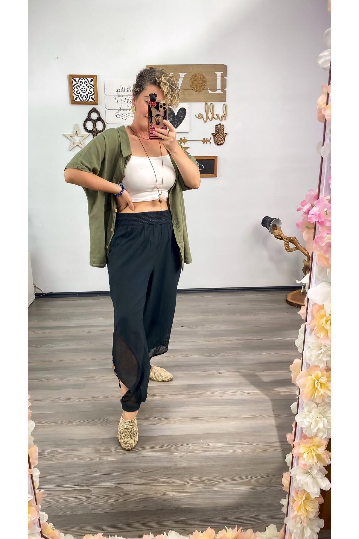 Piango Tasarım Paça File Detay Pantolon Siyah