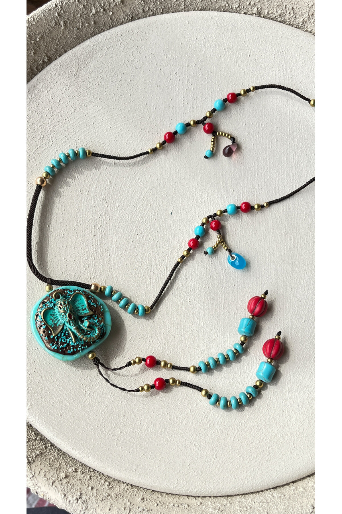 Trendify Doğal Taş Etnik Kolye