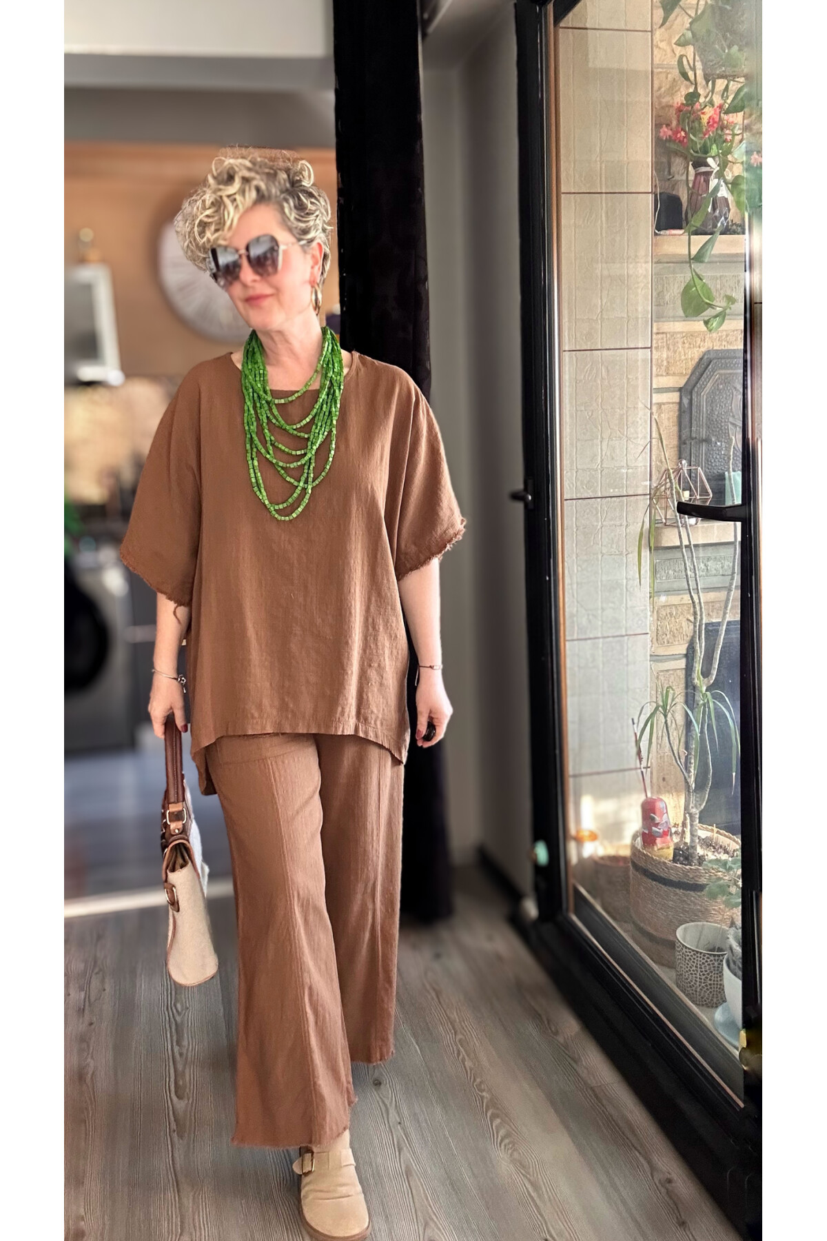 Tutto Tasarım Saçak Detay Salaş Takım Kahve