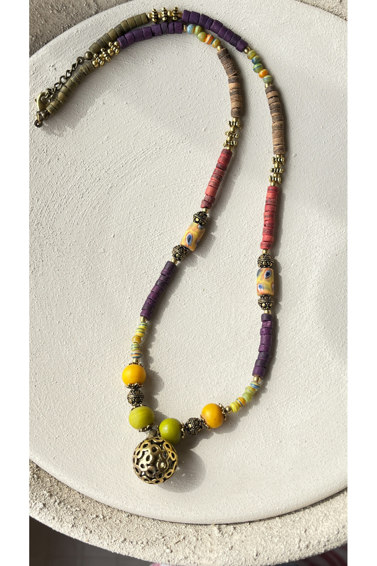 Wrap Doğal Taş Etnik Kolye