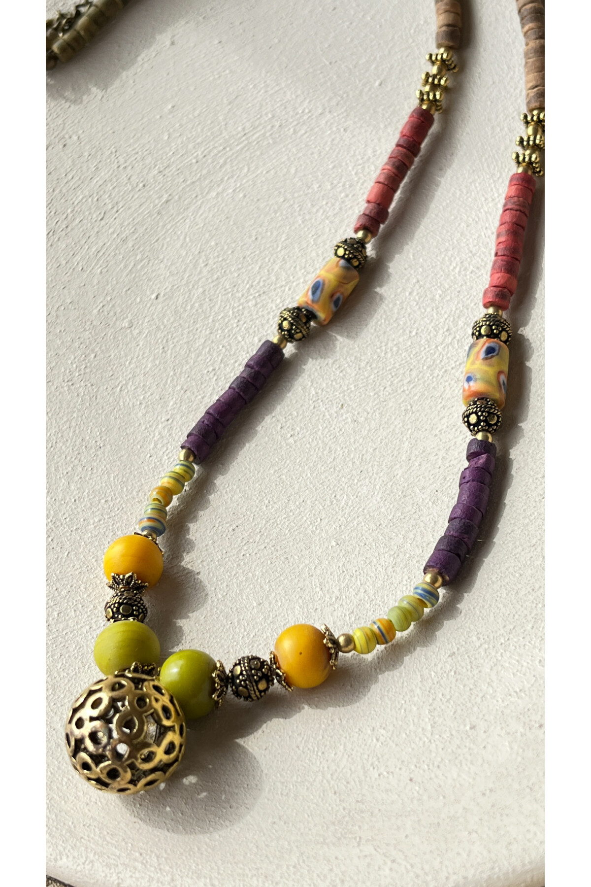 Wrap Doğal Taş Etnik Kolye