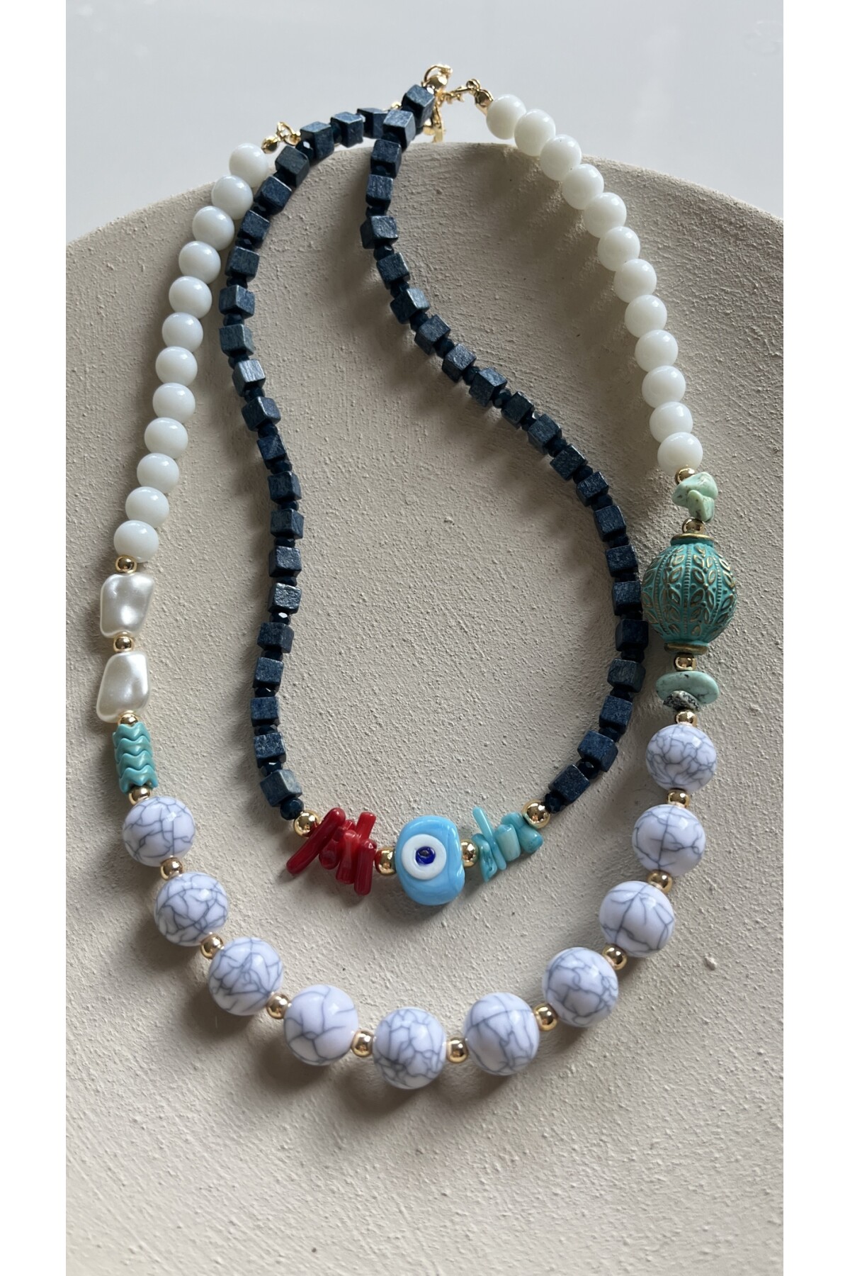 Rozsa Doğal Taş Tasarım Kolye