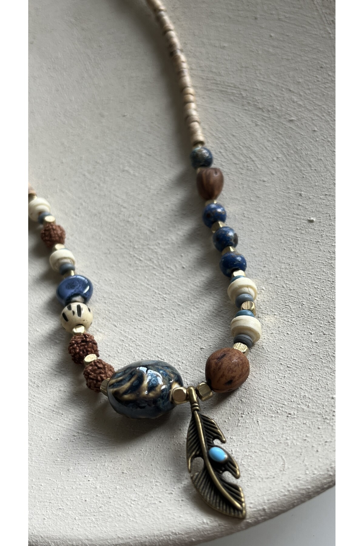 Zess Doğal Etnik Taş Kolye