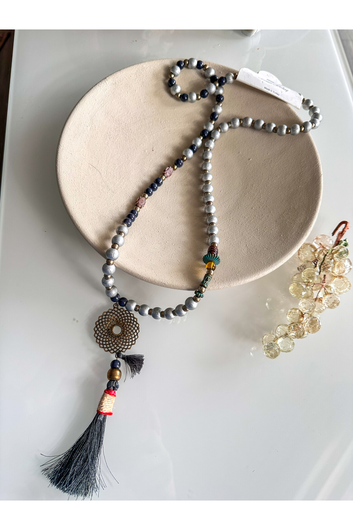 Zigo Gümüş Tahta Tasarım Kolye