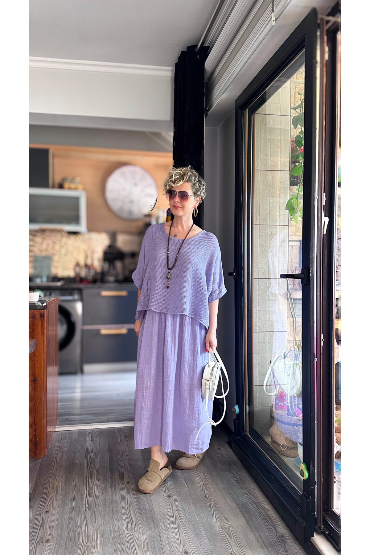 Abitare İtalyan Fisto File Detay Vip Elbise Eflatun