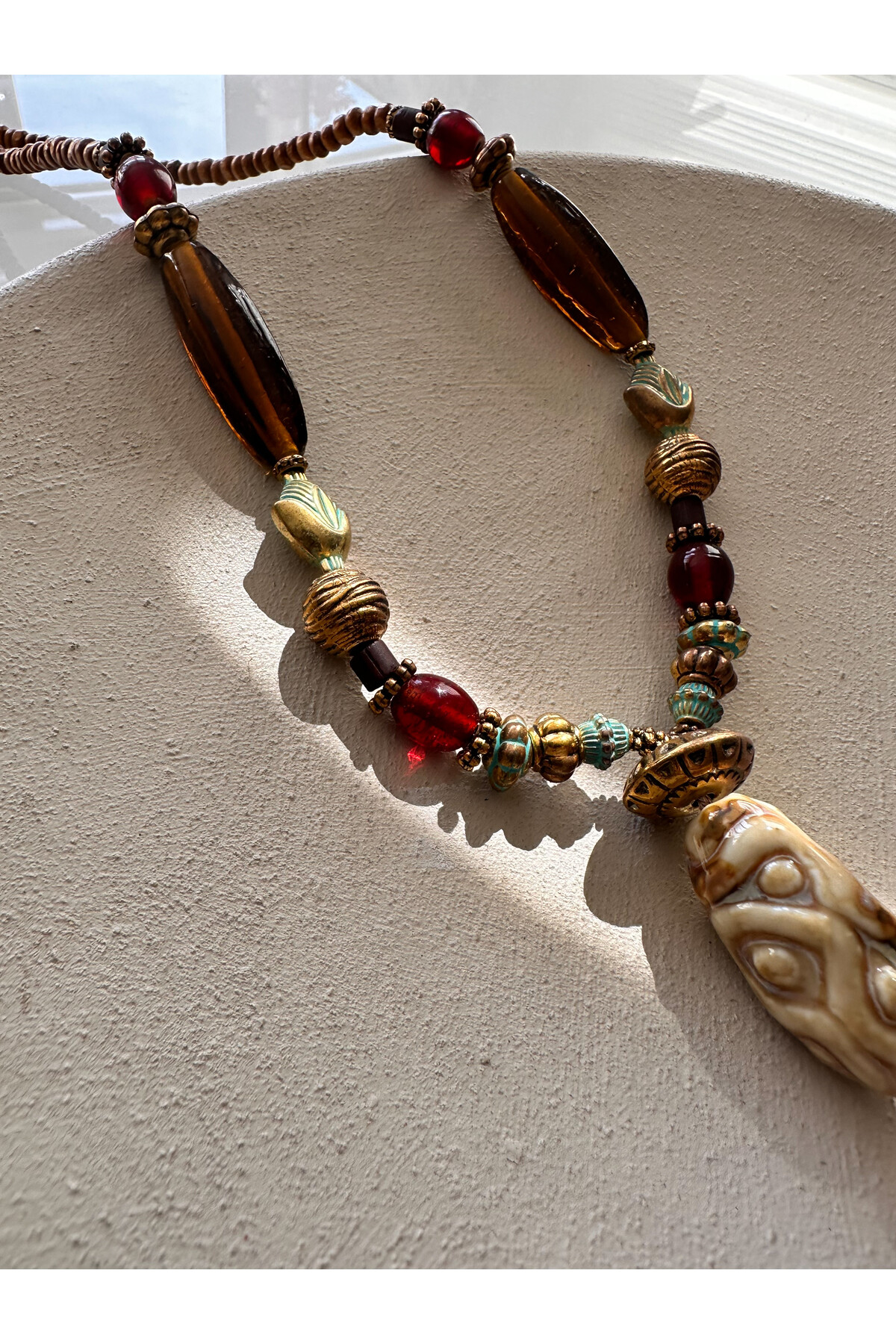 Armonia Etnik Cam Kolye