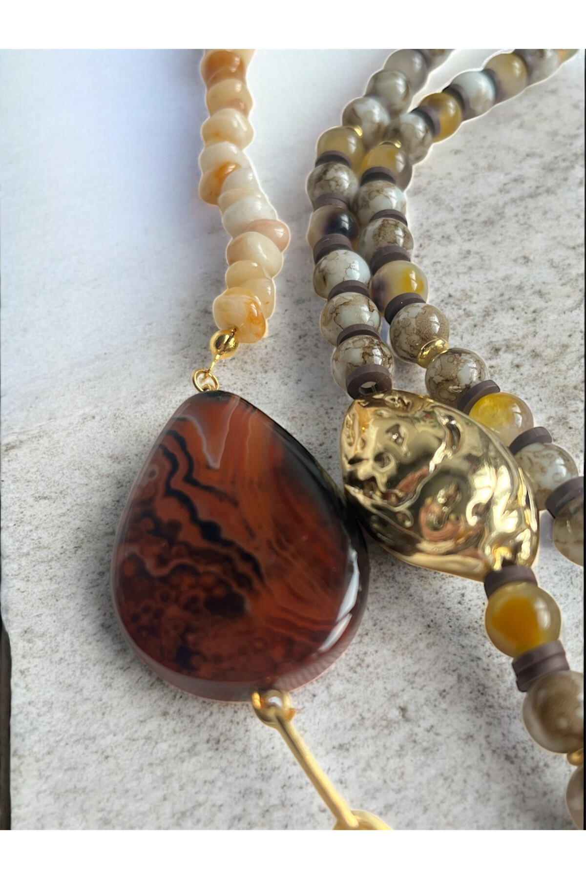 Clewska VIP Doğal Taş Kolye