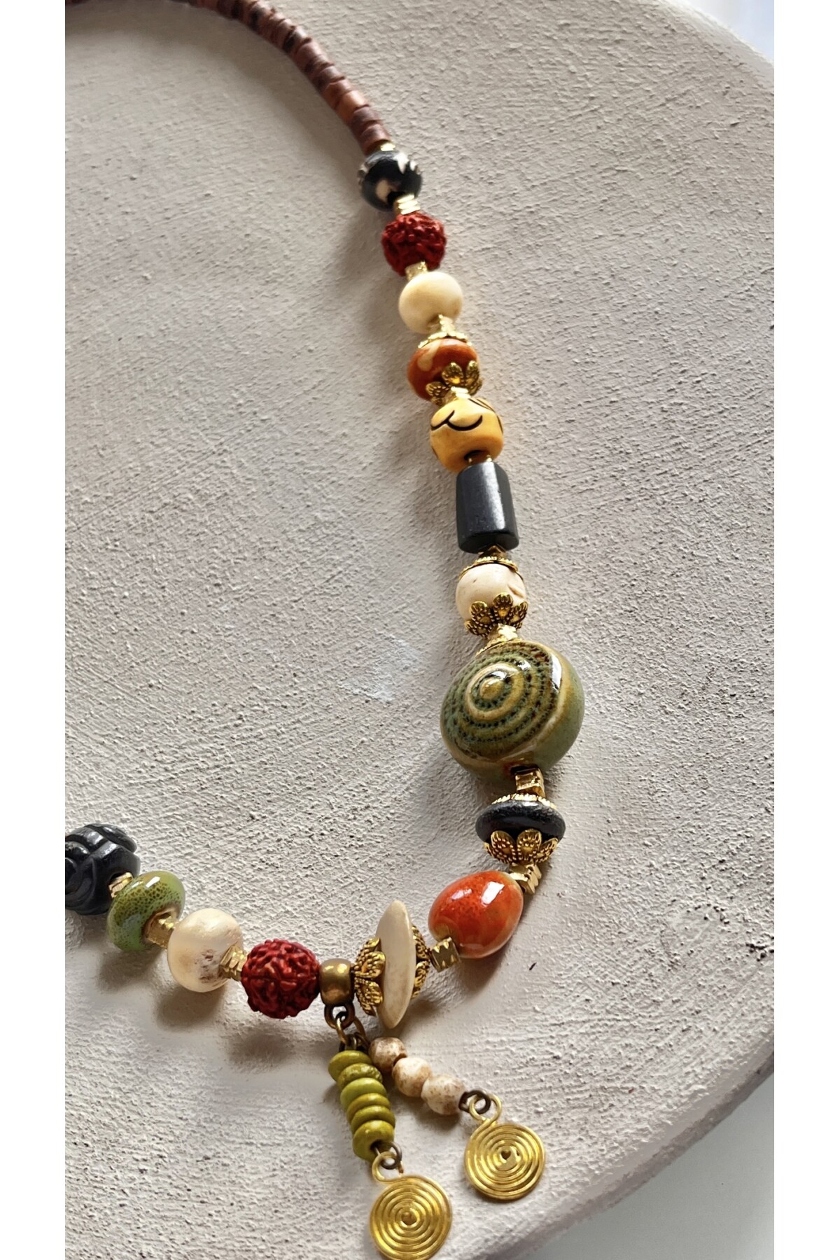 Estera Etnik Doğal Taş Kolye