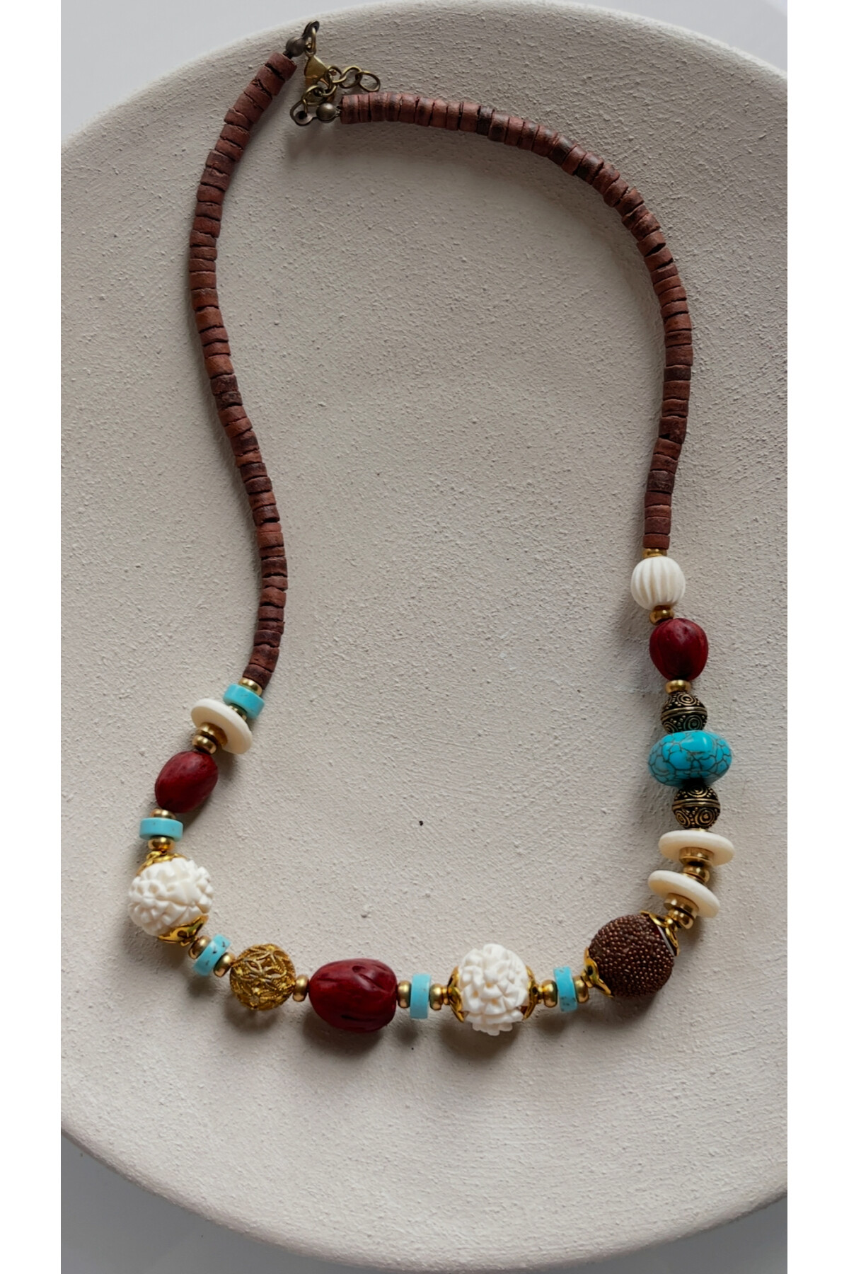 Fira Doğal Taş Etnik Kolye