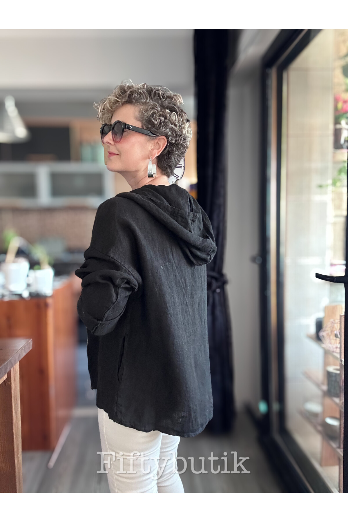 Gatto İtalyan Vip Kapşon Taş Payetli Ceket Siyah