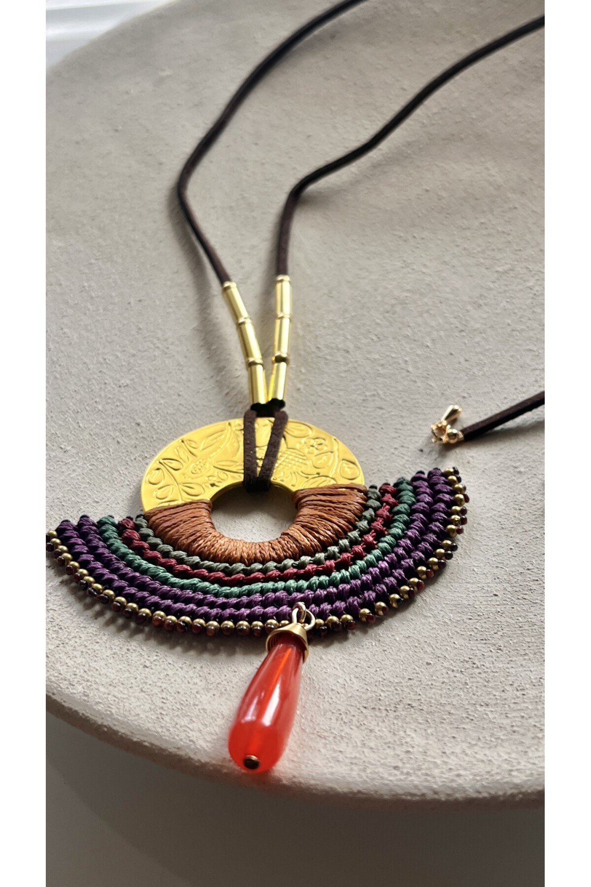 Liora Doğal Taş Etnik Kolye