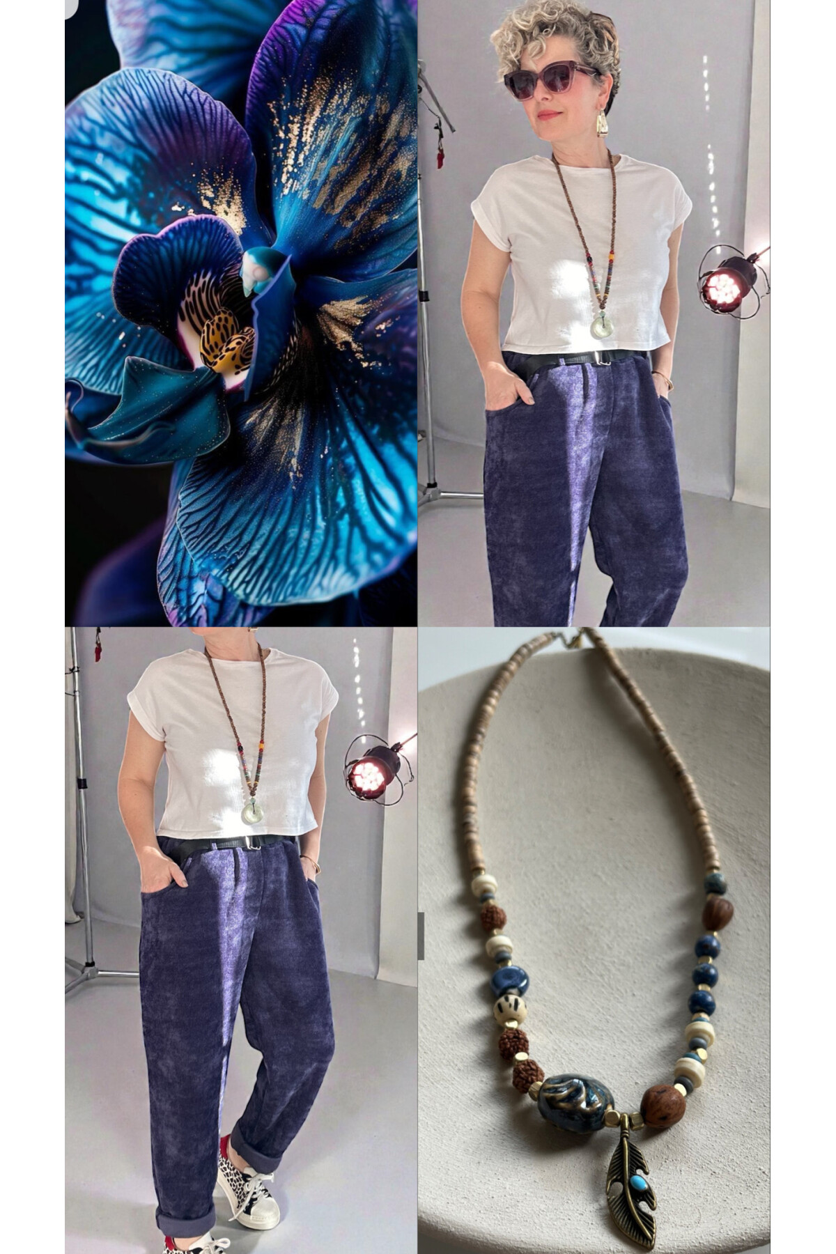 Luppo İtalyan Şönil Kemerli Havuç Pantolon Navy