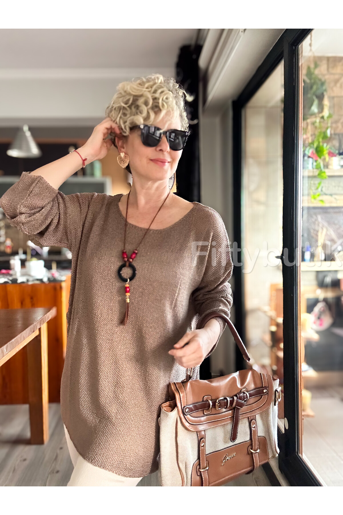 Meggis Kolyeli Tasarım Merserize Vizon