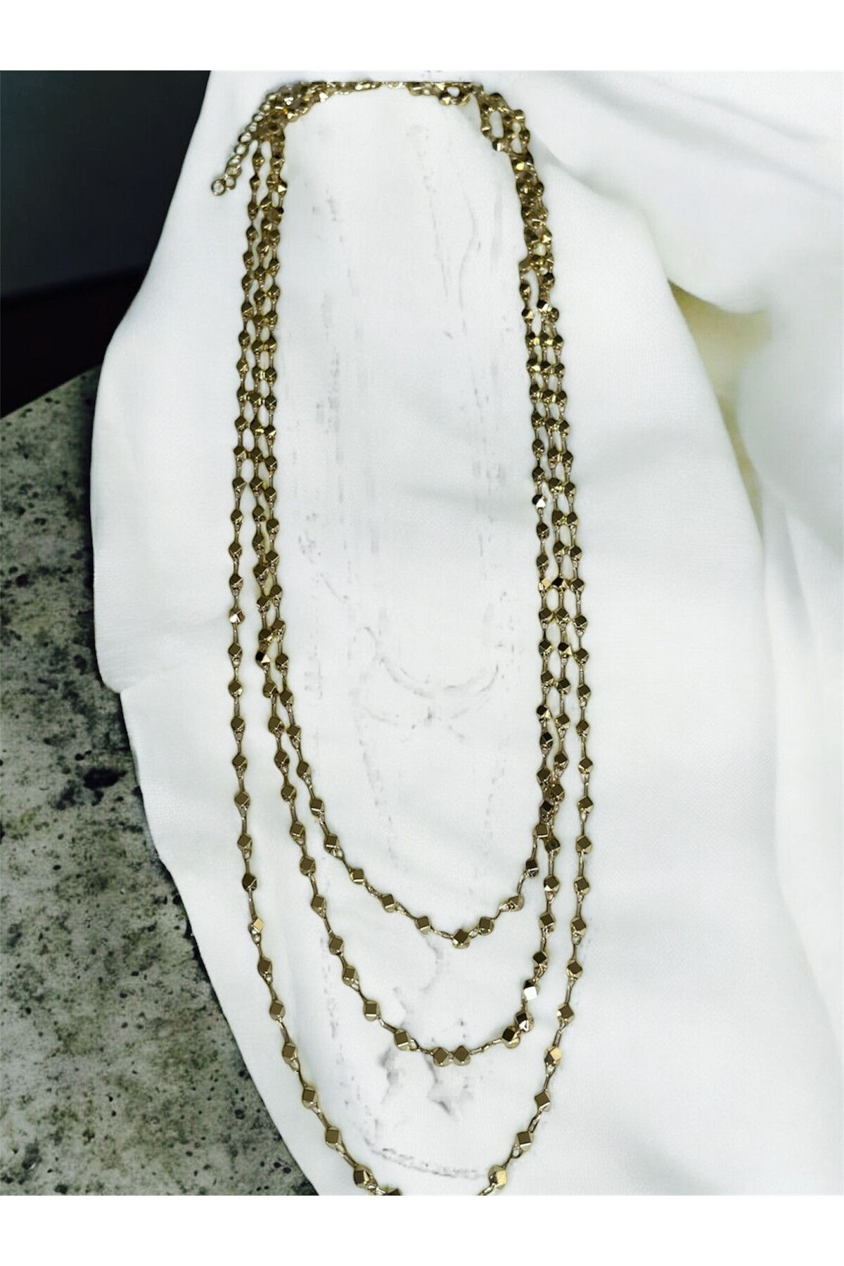 Melina Çelik Gold Çoklu Kolye