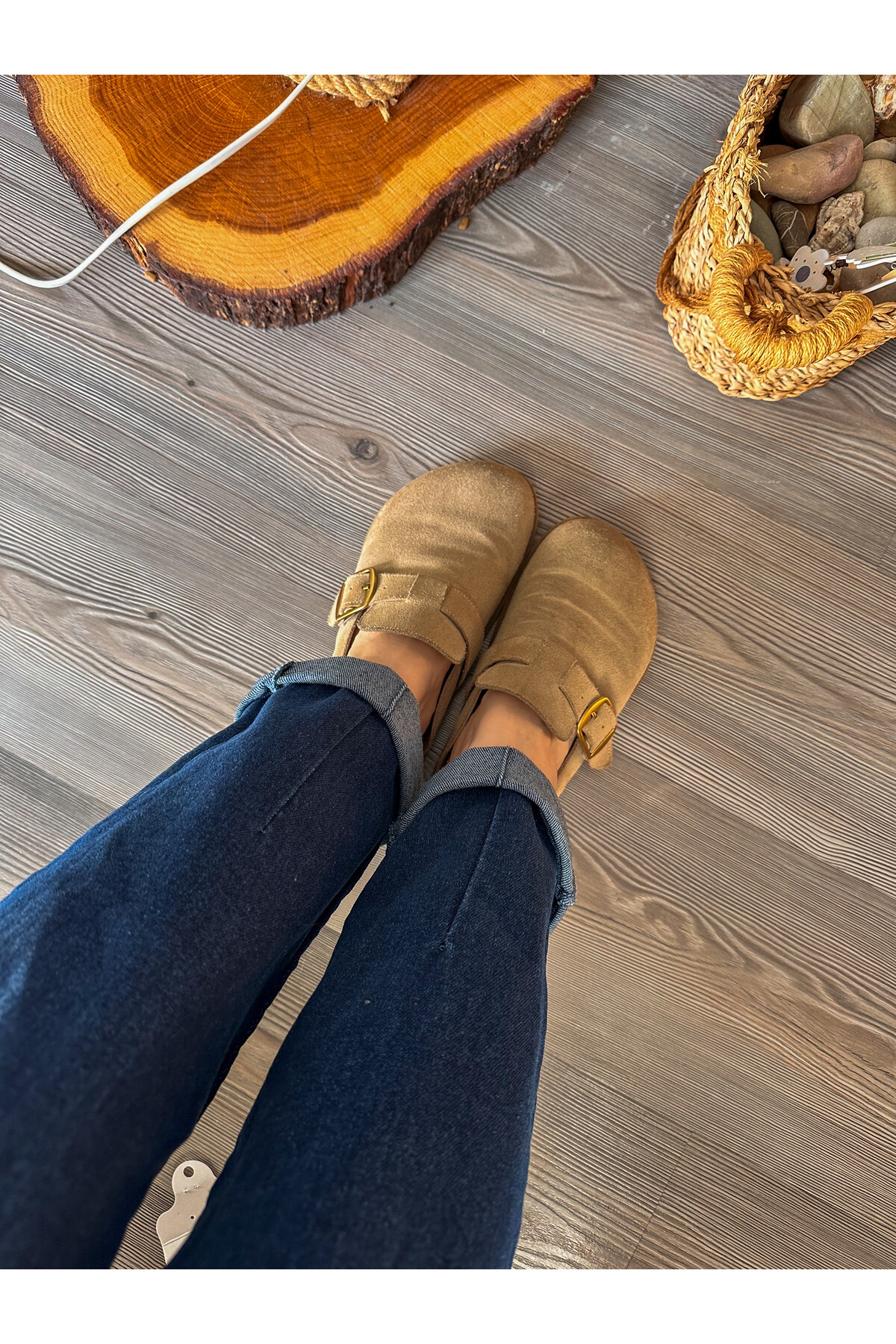 Opus İtalyan Vip Likralı Kemerli Jean Pantolon Mavi