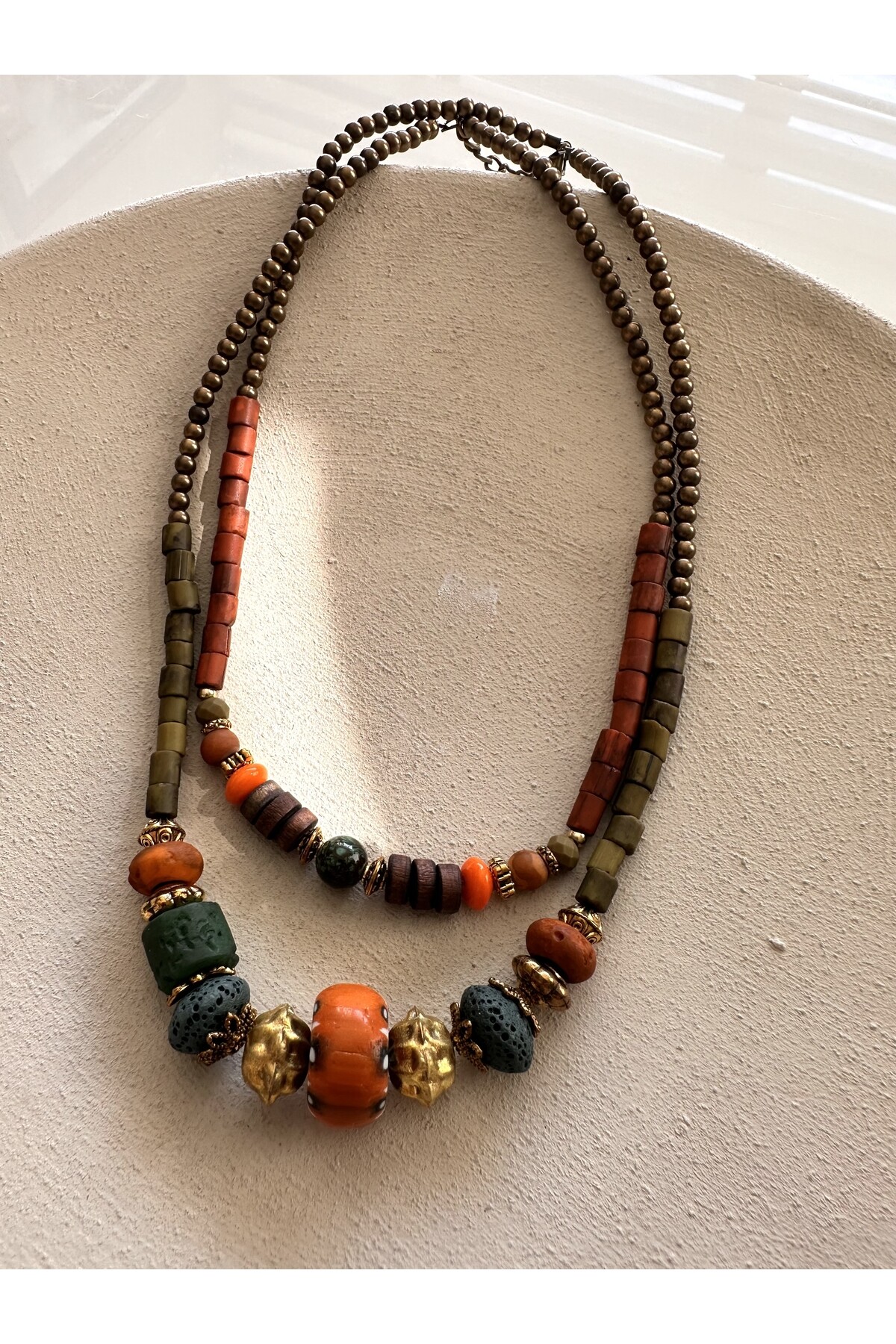 Ornera Doğal Taş Etnik Kolye