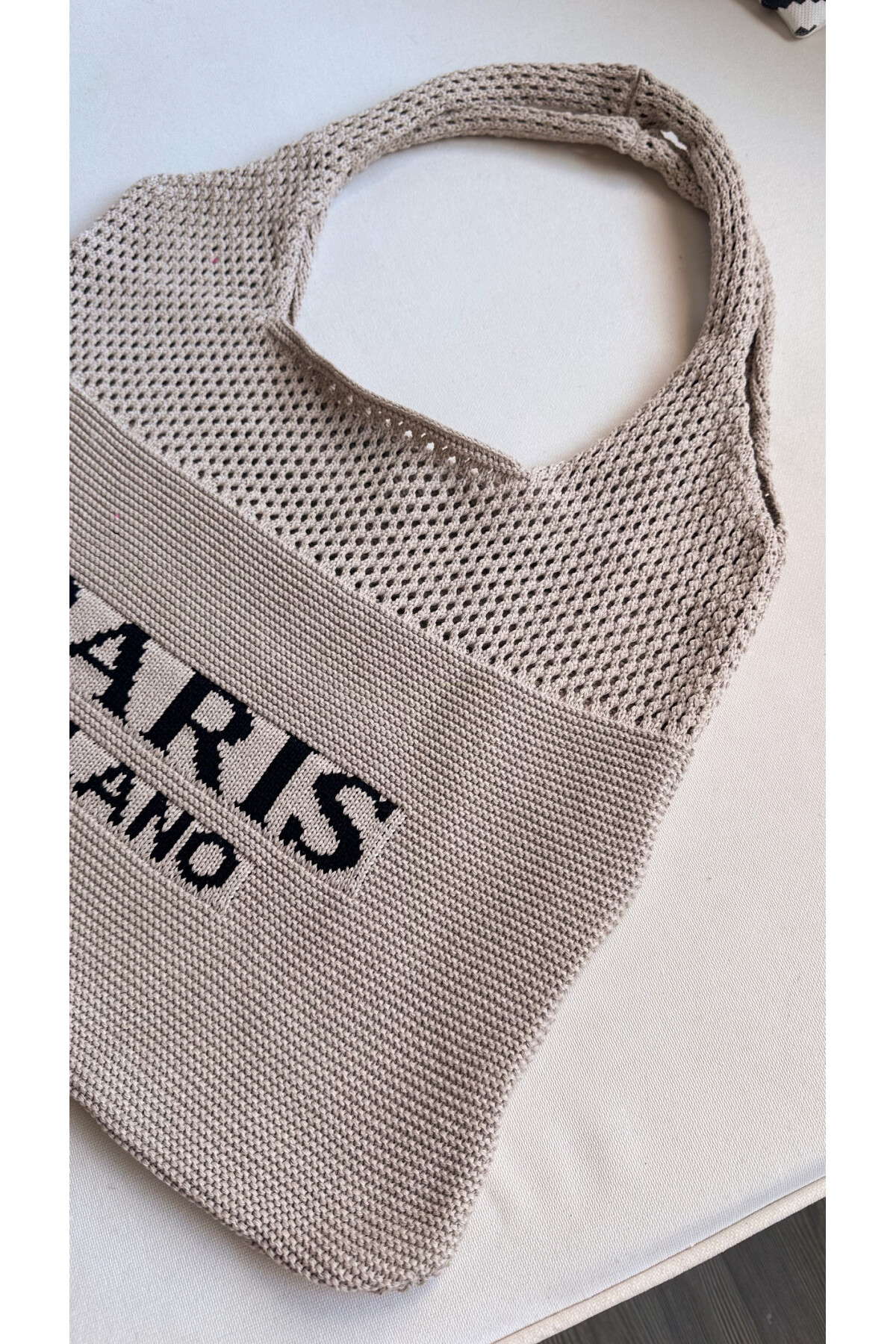 Premium İthal Örme Çanta Vizon