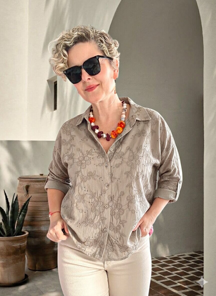 Taffi İtalyan Fisto Pul Detay Gömlek Fango