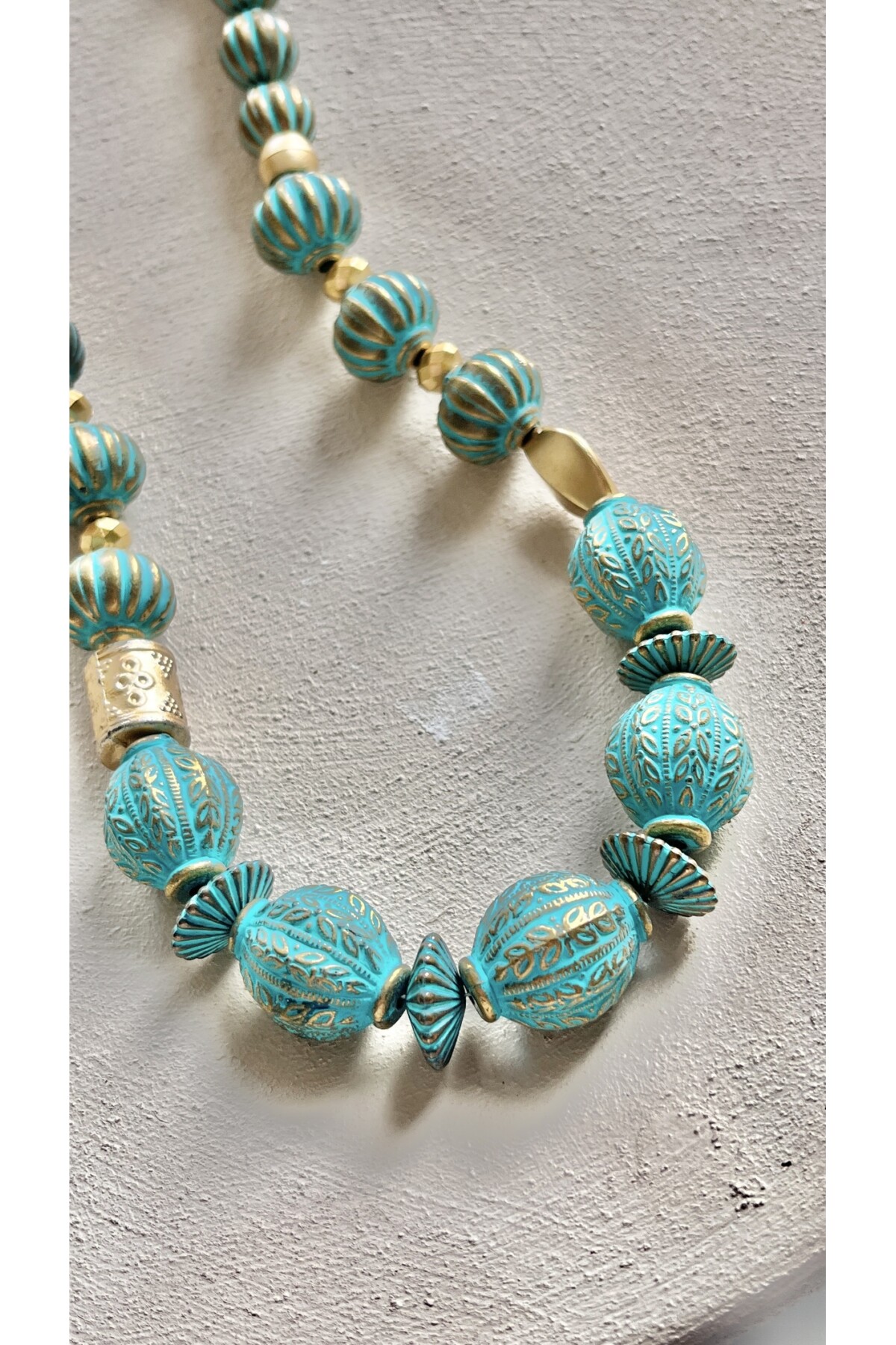 Vintage Turkuaz Kolye
