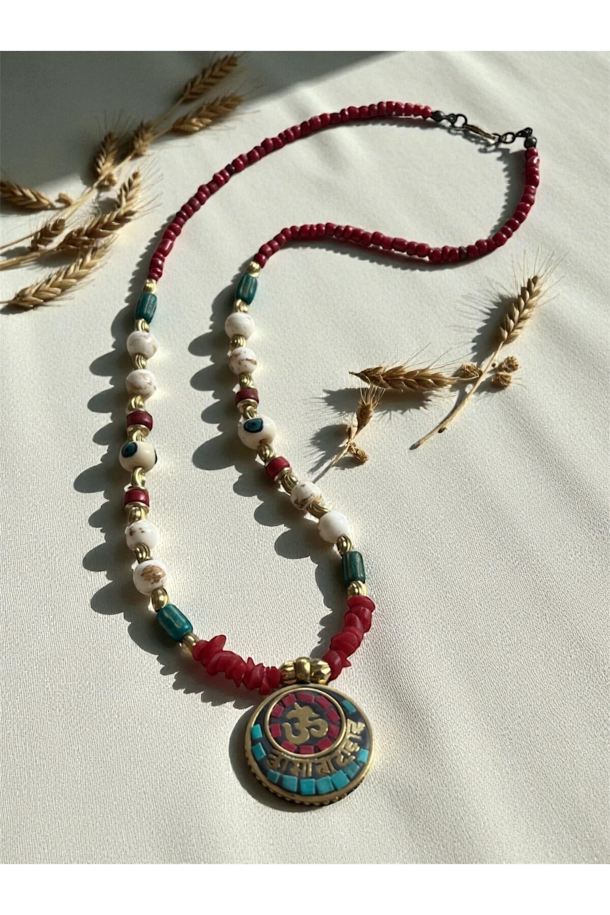 Vonal Doğal Etnik Taş Kolye