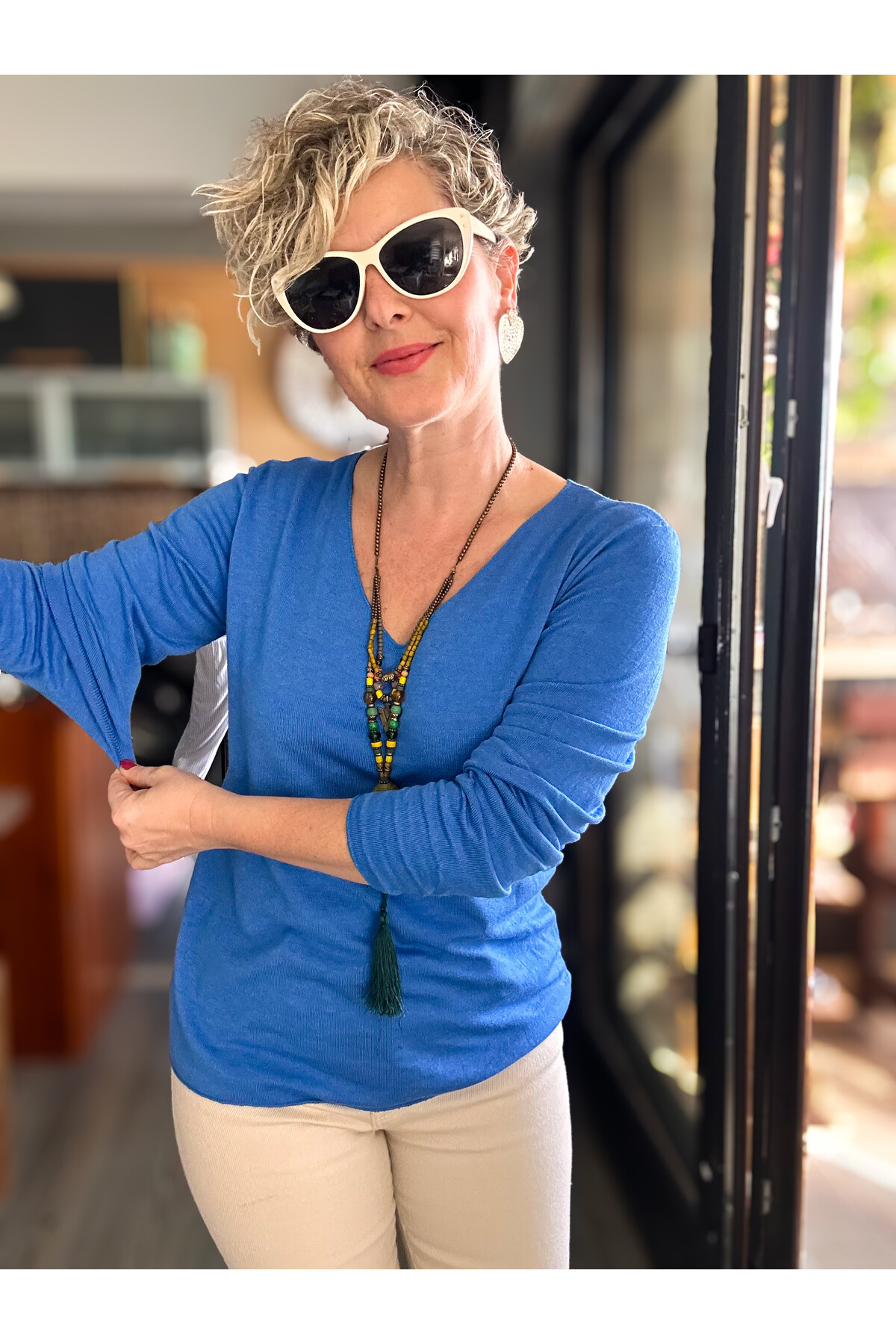 Zanna İtalyan V Yaka Triko Sax