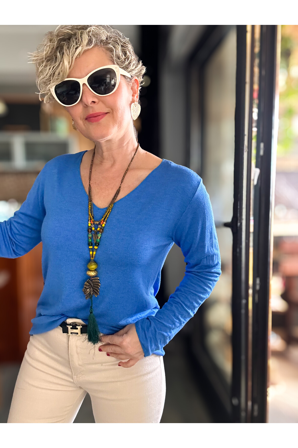 Zanna İtalyan V Yaka Triko Sax