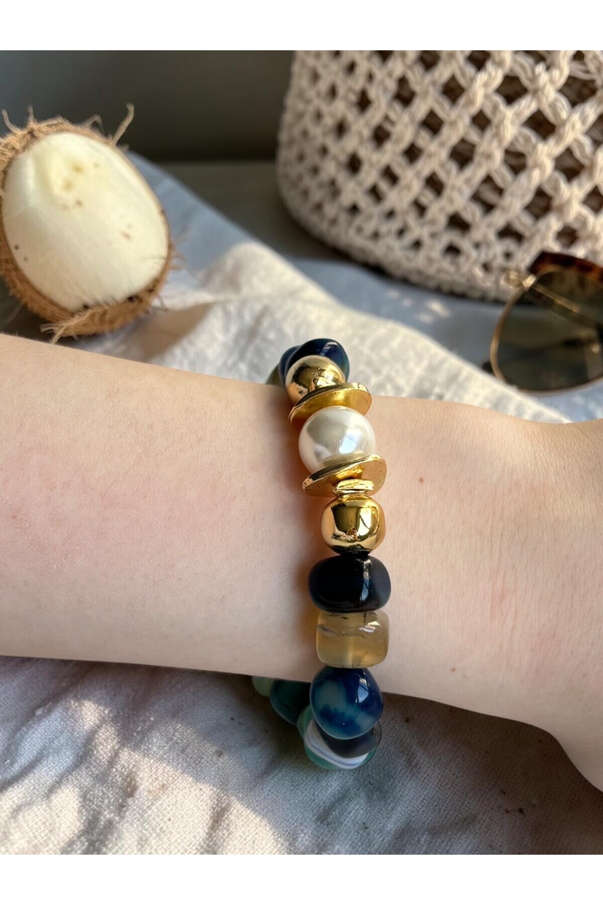 Akik Doğal Taş Etnik Bileklik