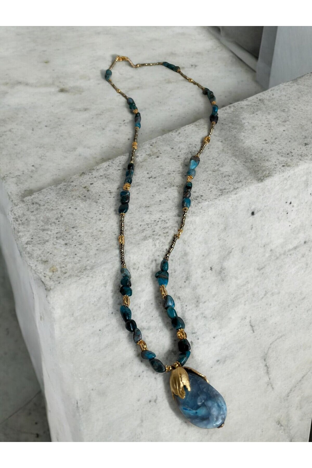 Milena VIP Doğal Taş Kolye