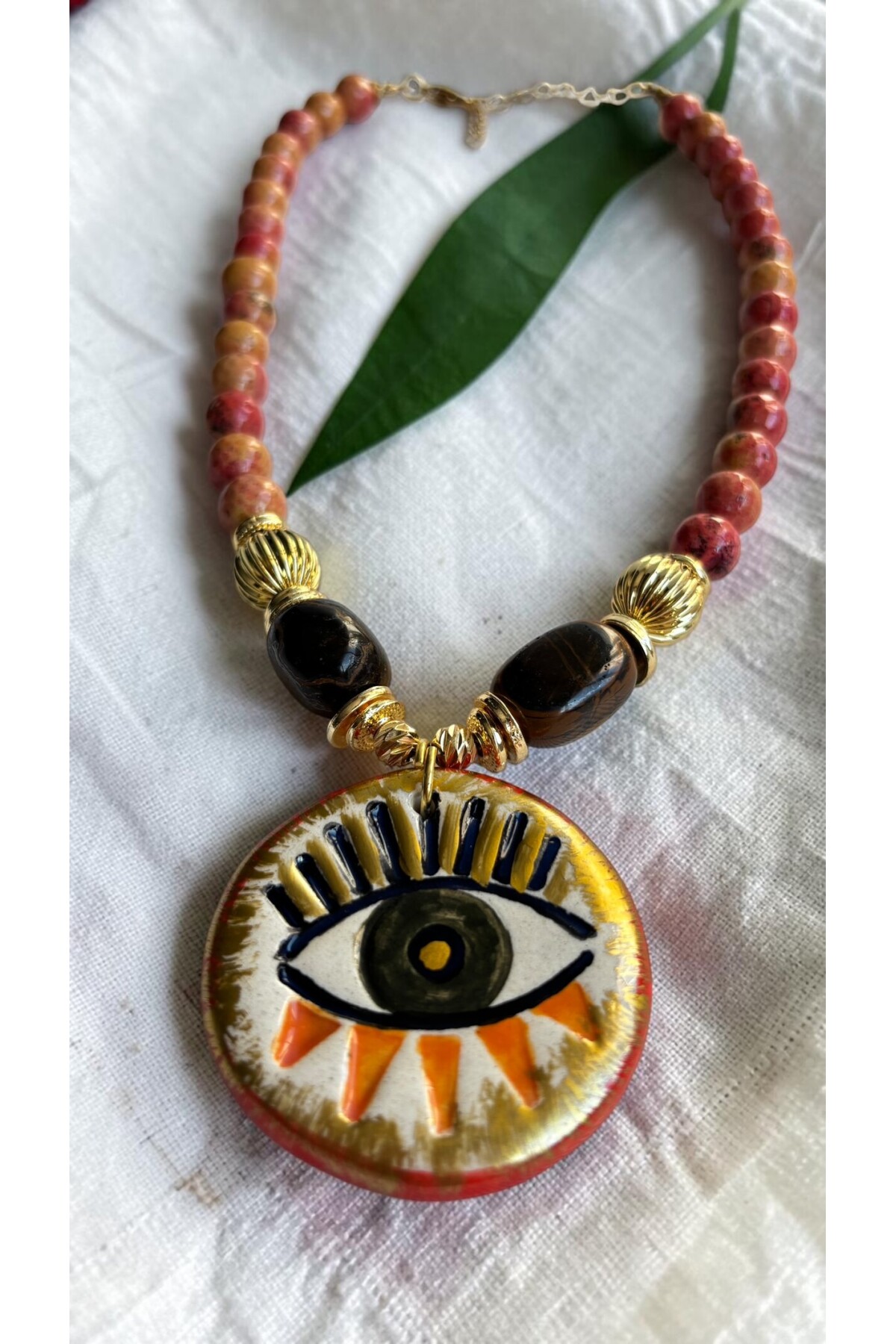 Bodrum Cam Eye Etnik Kolye