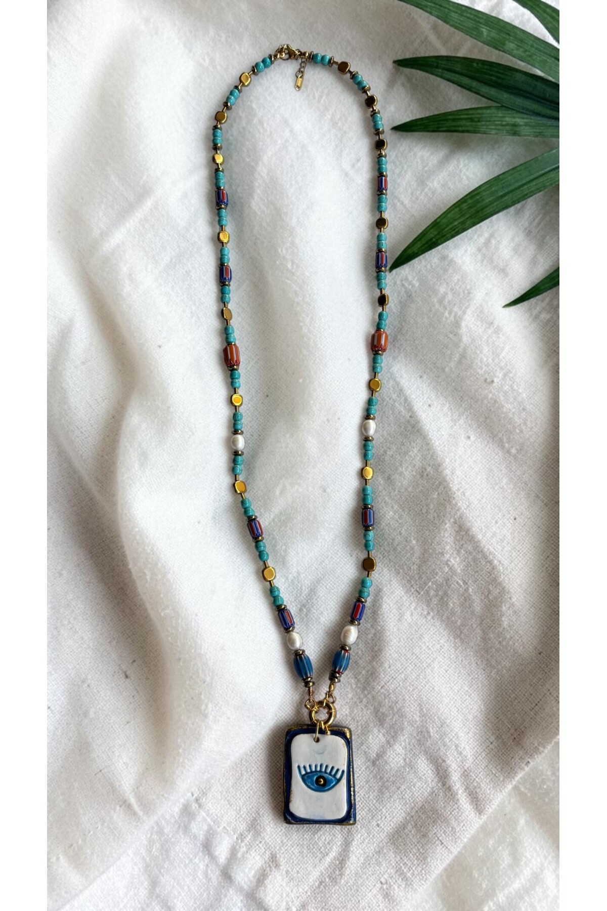 Helıvna Bodrum Cam Etnik Kolye