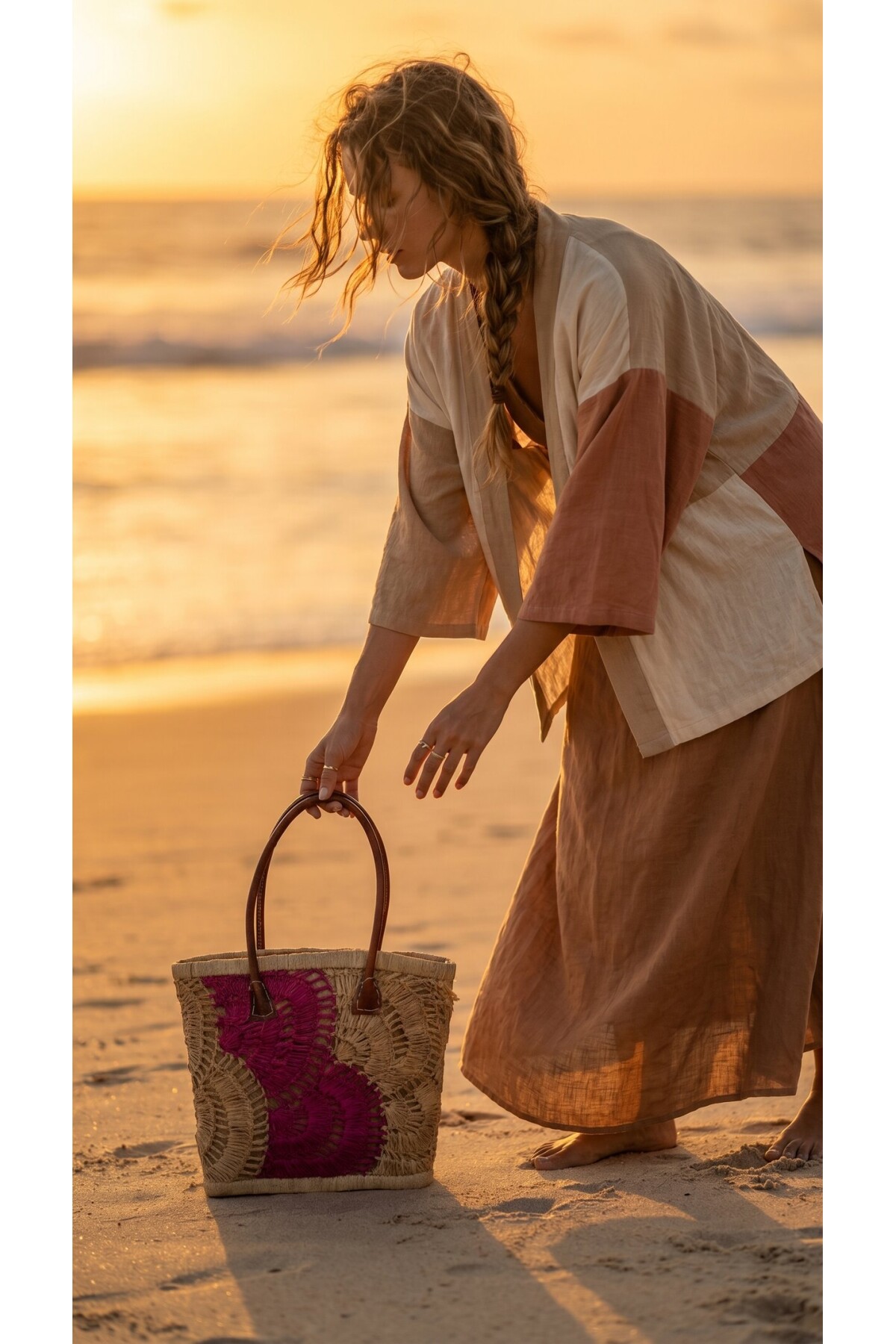 Perros %100 El Örgüsü Rafya Çanta