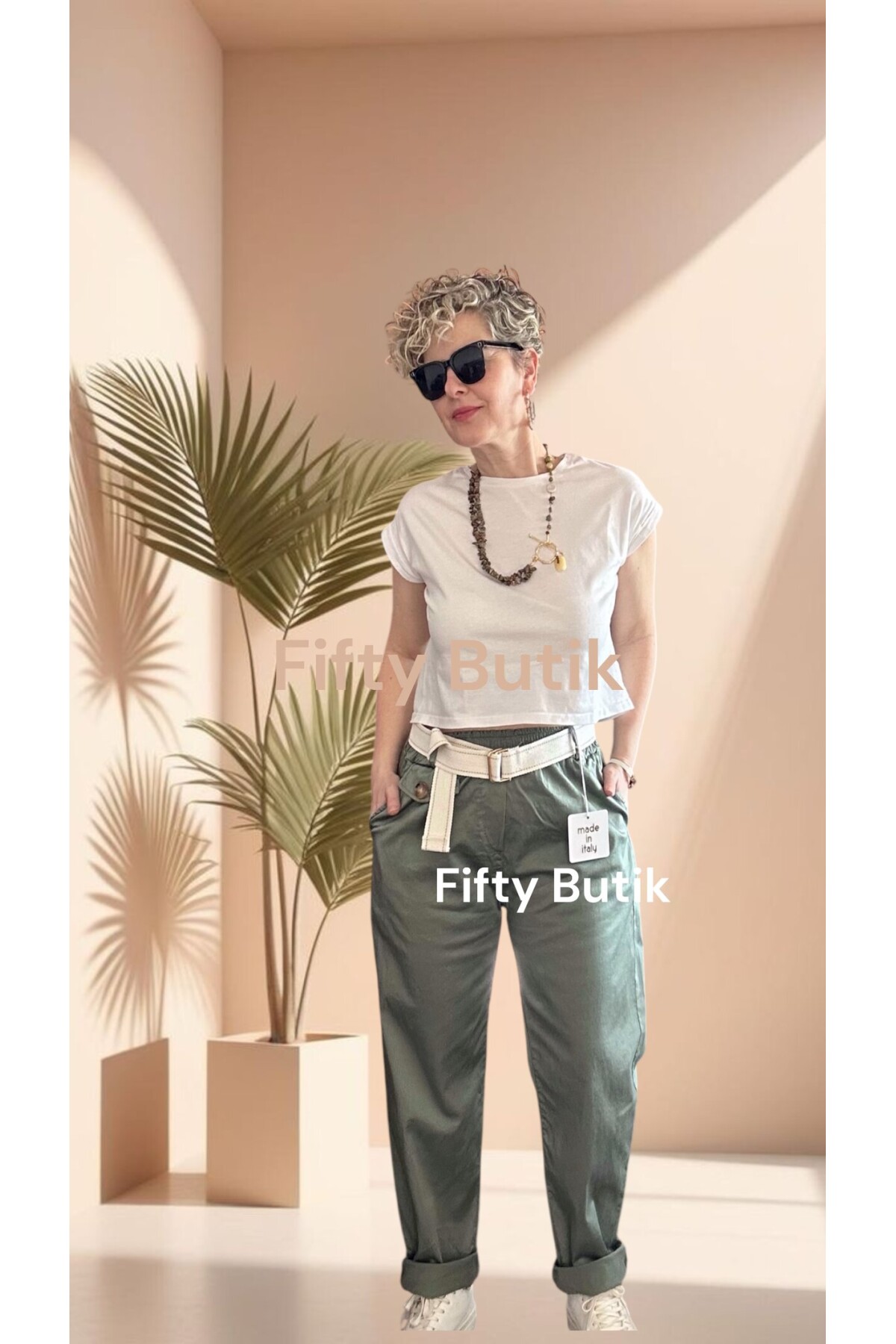 Premium Junne  Vip Tencel Kapak Cep Pantolon Haki