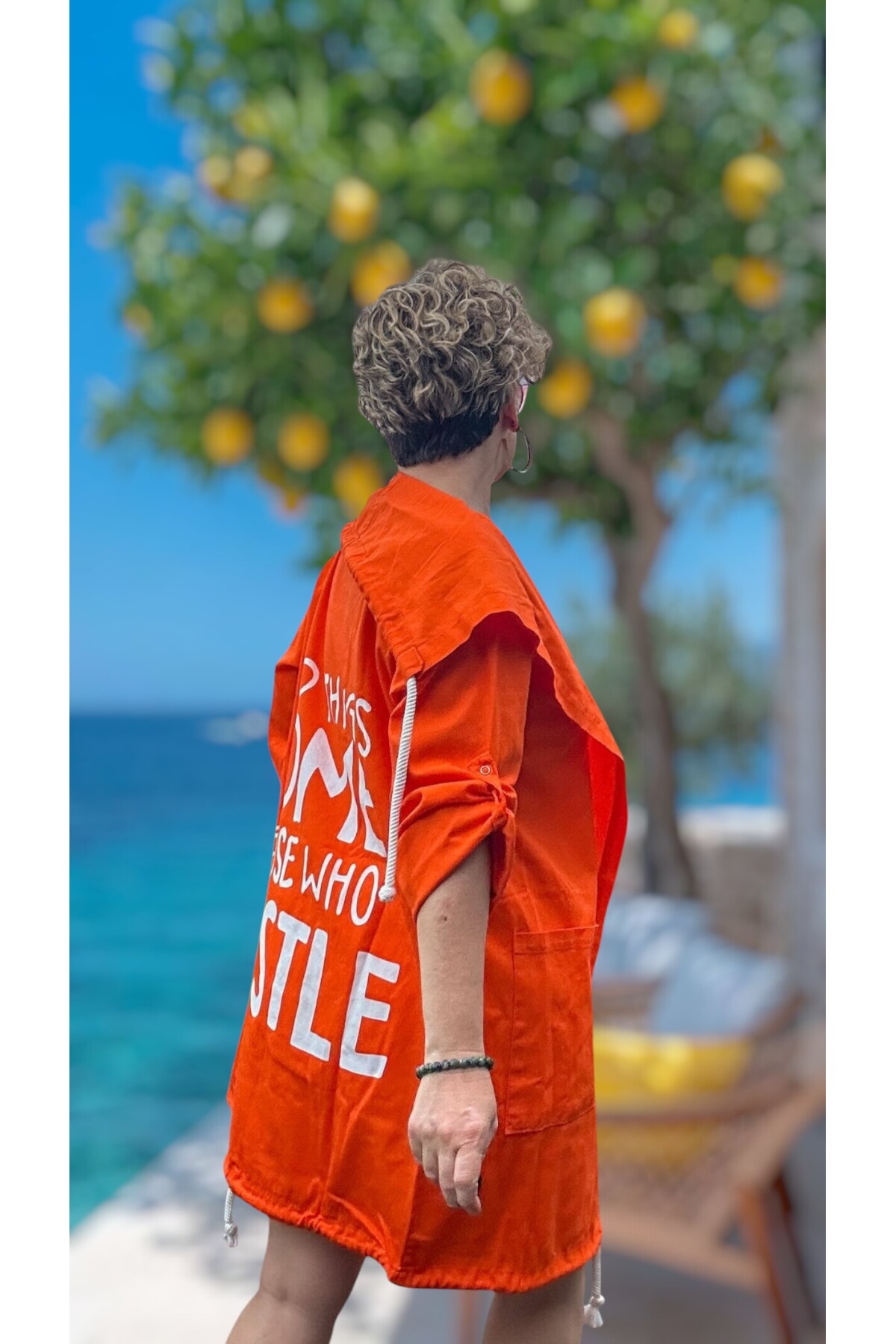 Ragno Detaylı Tasarım Trenc Ceket Turuncu